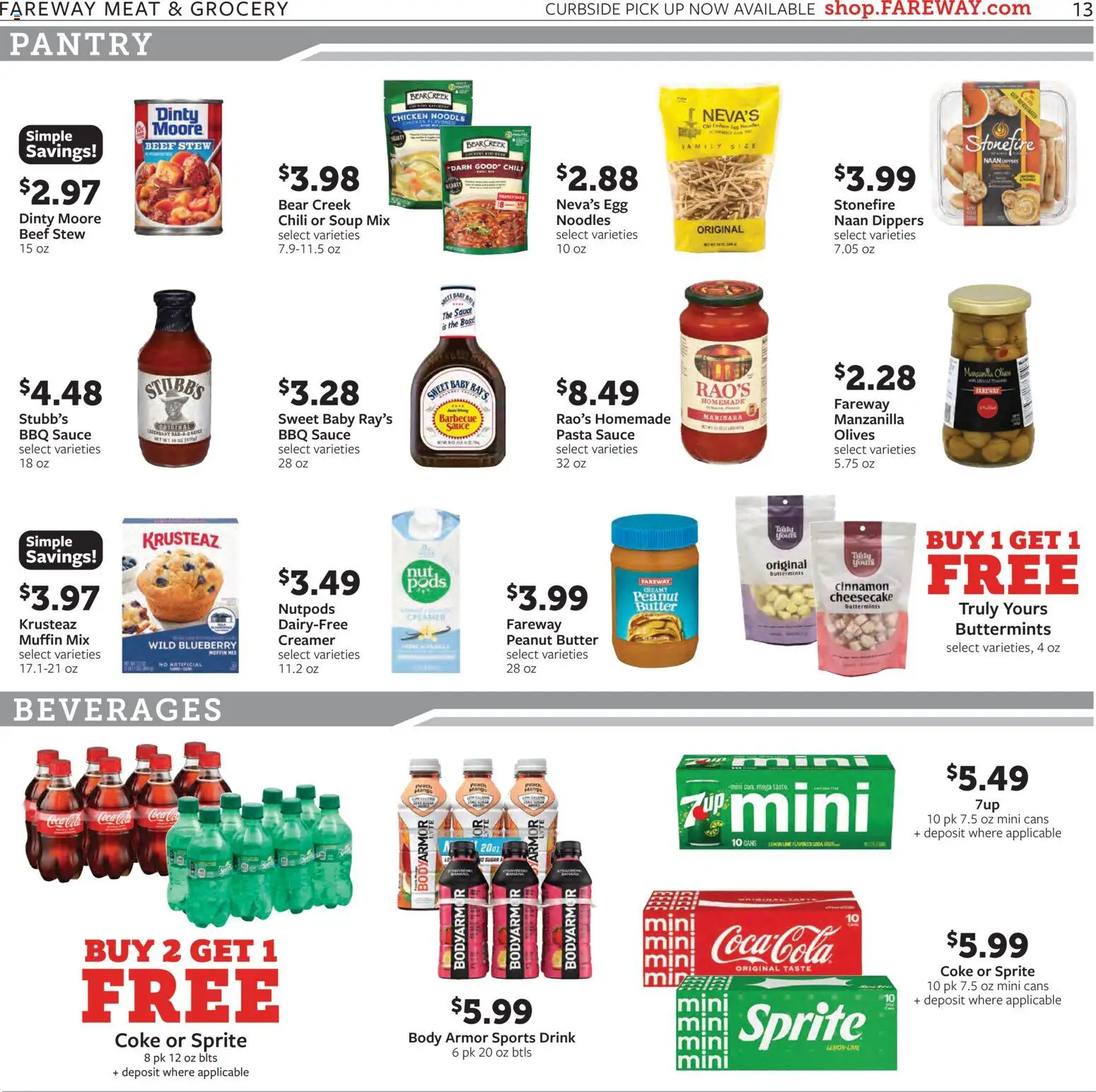 Fareway Weekly Ad - valid from 27.10.2025 | Page: 13 | Products: Noodles, Mango, Muffin, Cheesecake