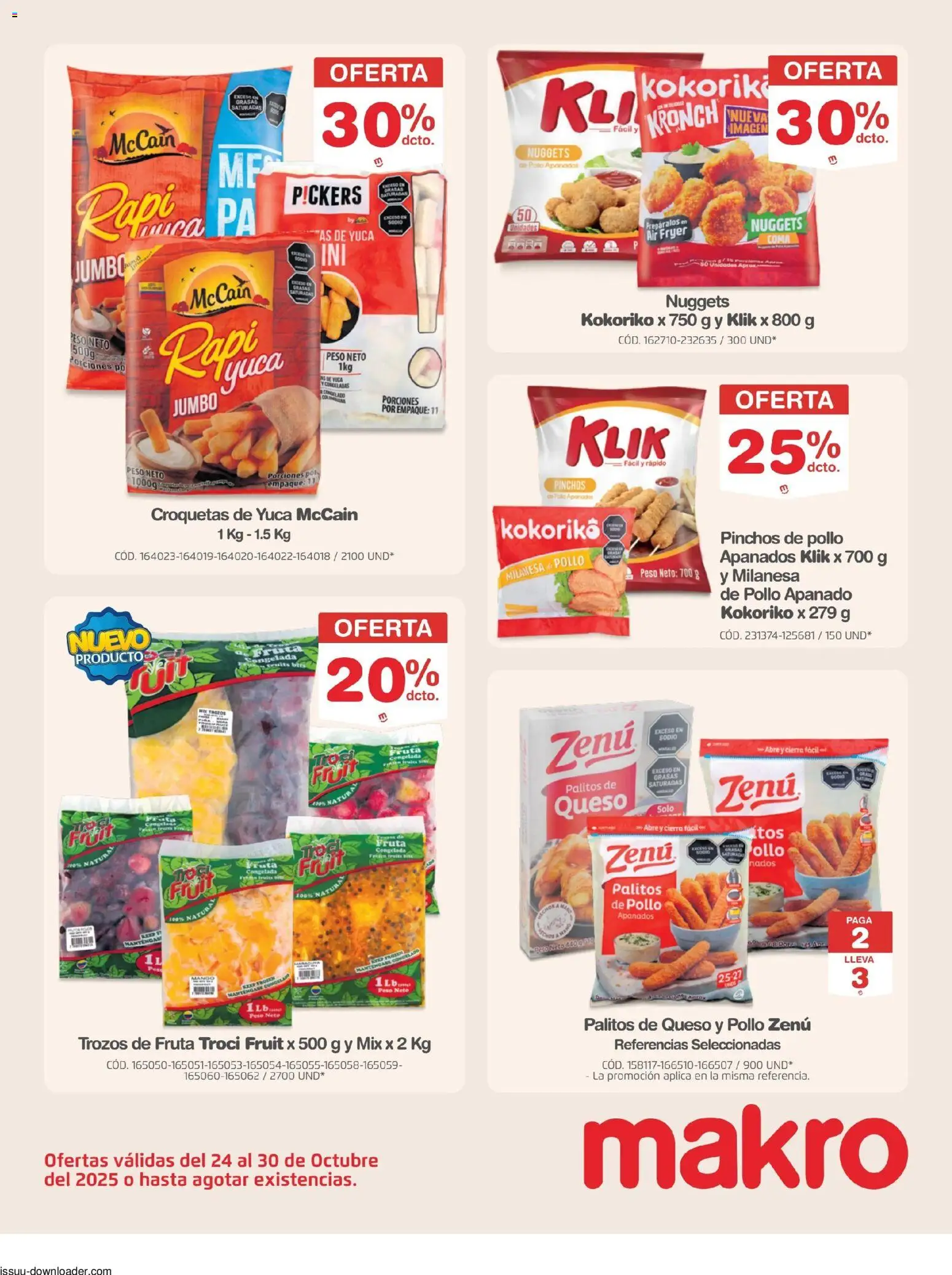 Makro revista - valida desde el 24.10.2025 | Página: 5 | Productos: Pollo, Milanesa, Yuca, Queso