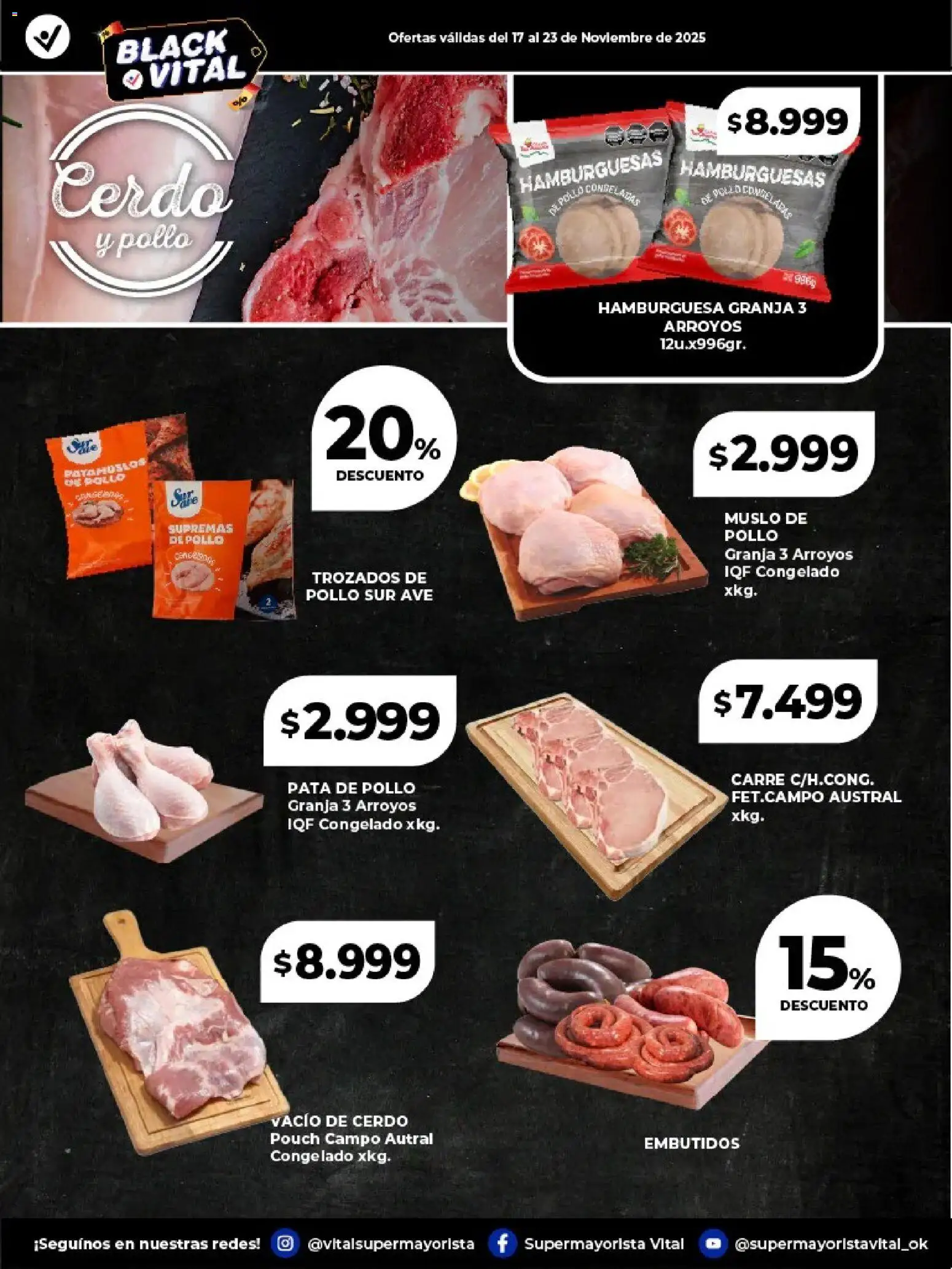 Vital - Especial de frescos - Abasto │ válido desde el 17.11.2025 | Página: 3 | Productos: Pollo, Cerdo