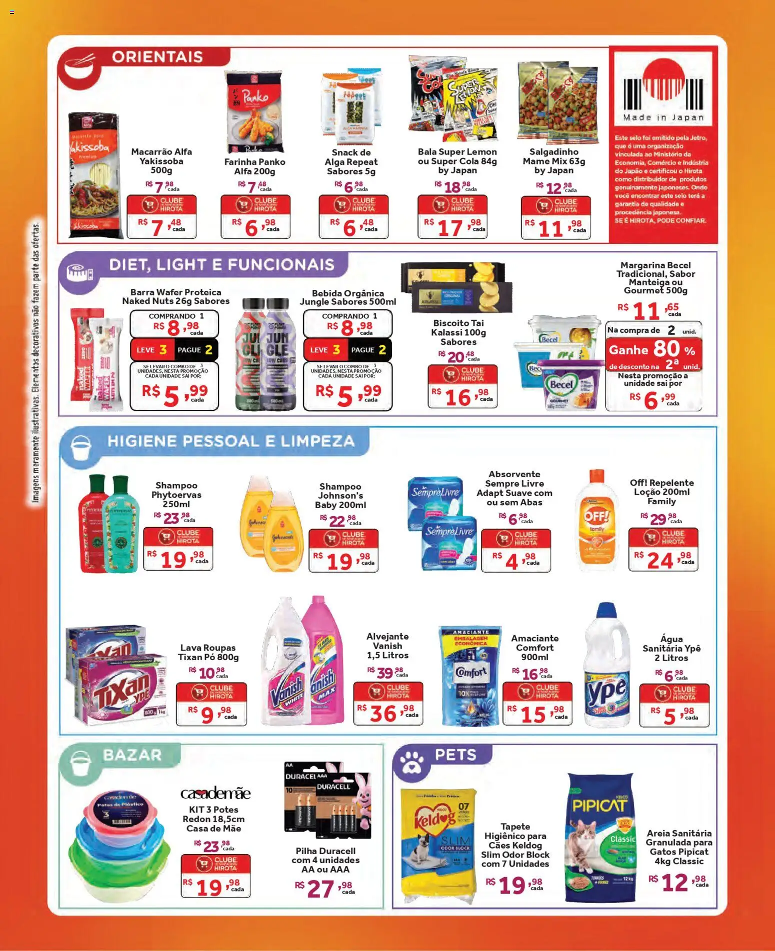 Hirota Food Folheto - válido de 22.10.2025 | Página: 4 | Produtos: Alvejante, Cola, Tapete, Potes