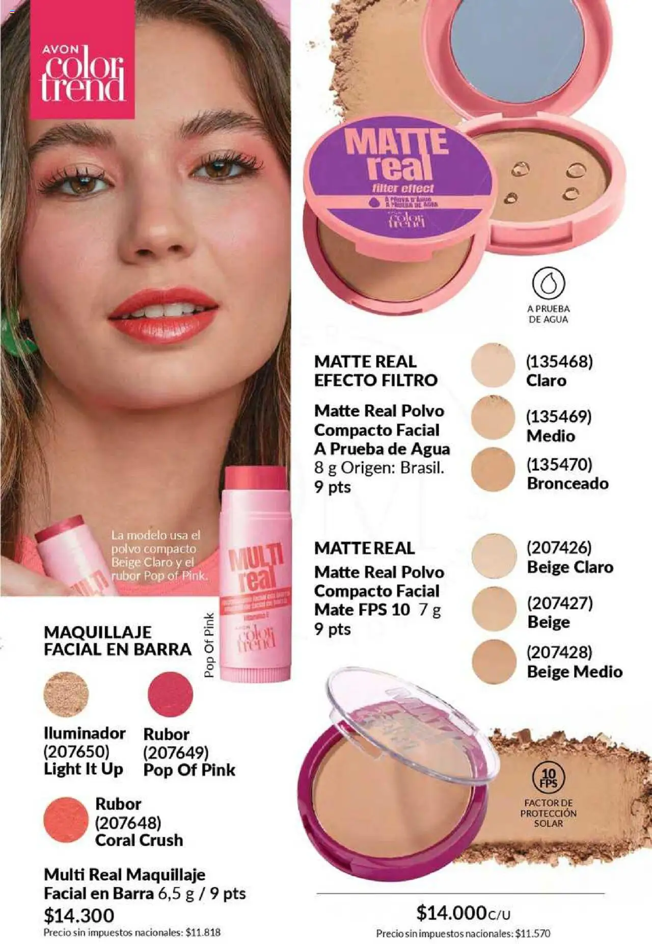 Catálogo AVON Campaña 11/2025 │ válido desde el 23.09.2025 | Página: 41 | Productos: Iluminador, Rubor, Polvo compacto, Agua