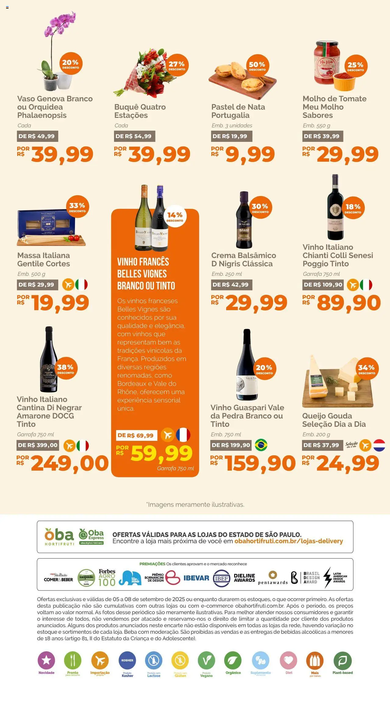 Oba Hortifruti Folheto - válido de 05.09.2025 | Página: 7 | Produtos: Molho de tomate, Vaso, Nata, Massa