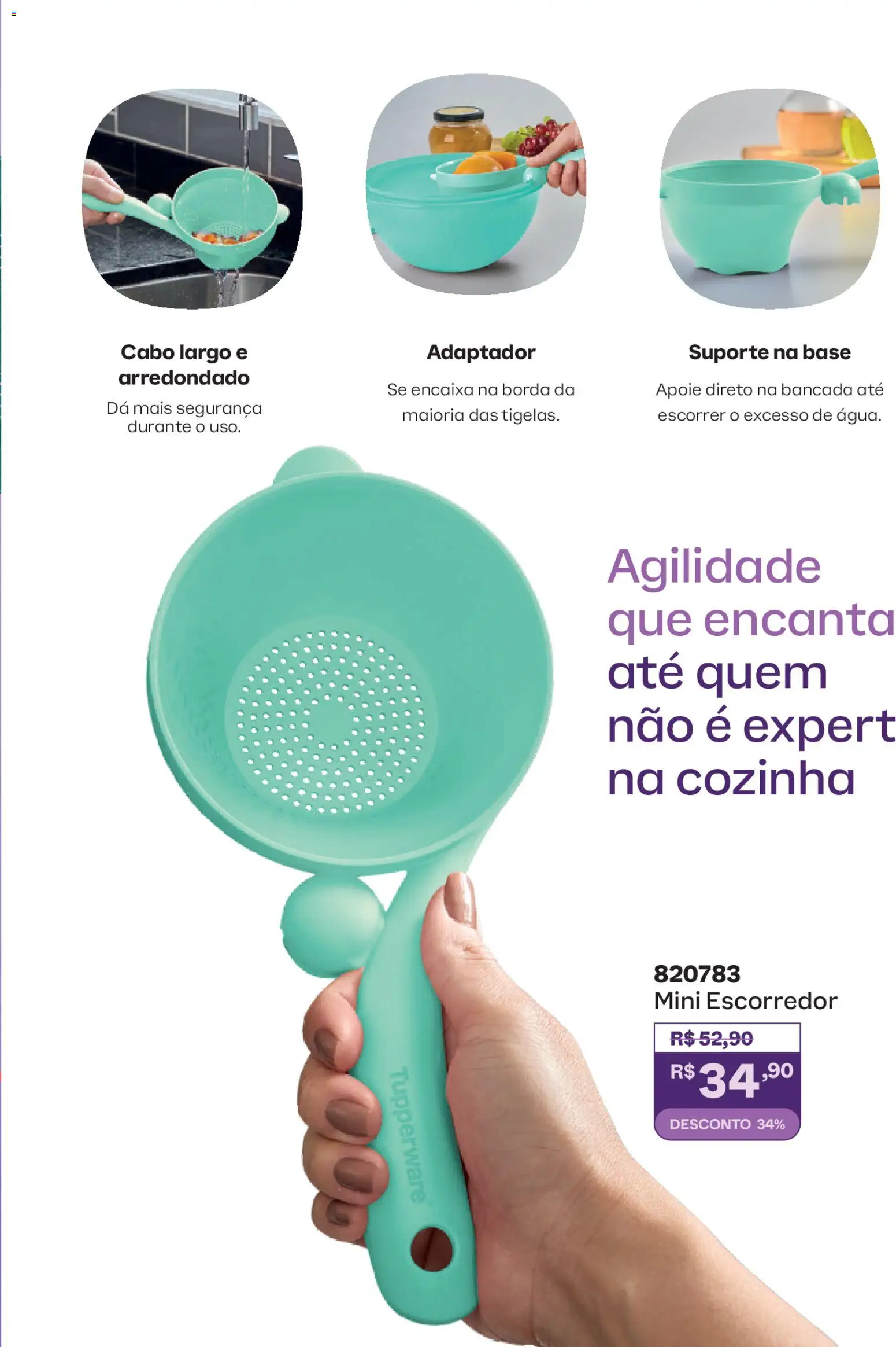 Tupperware Folheto - válido de 01.01.2026 | Página: 25 | Produtos: Escorredor, Base, Cabo, Adaptador