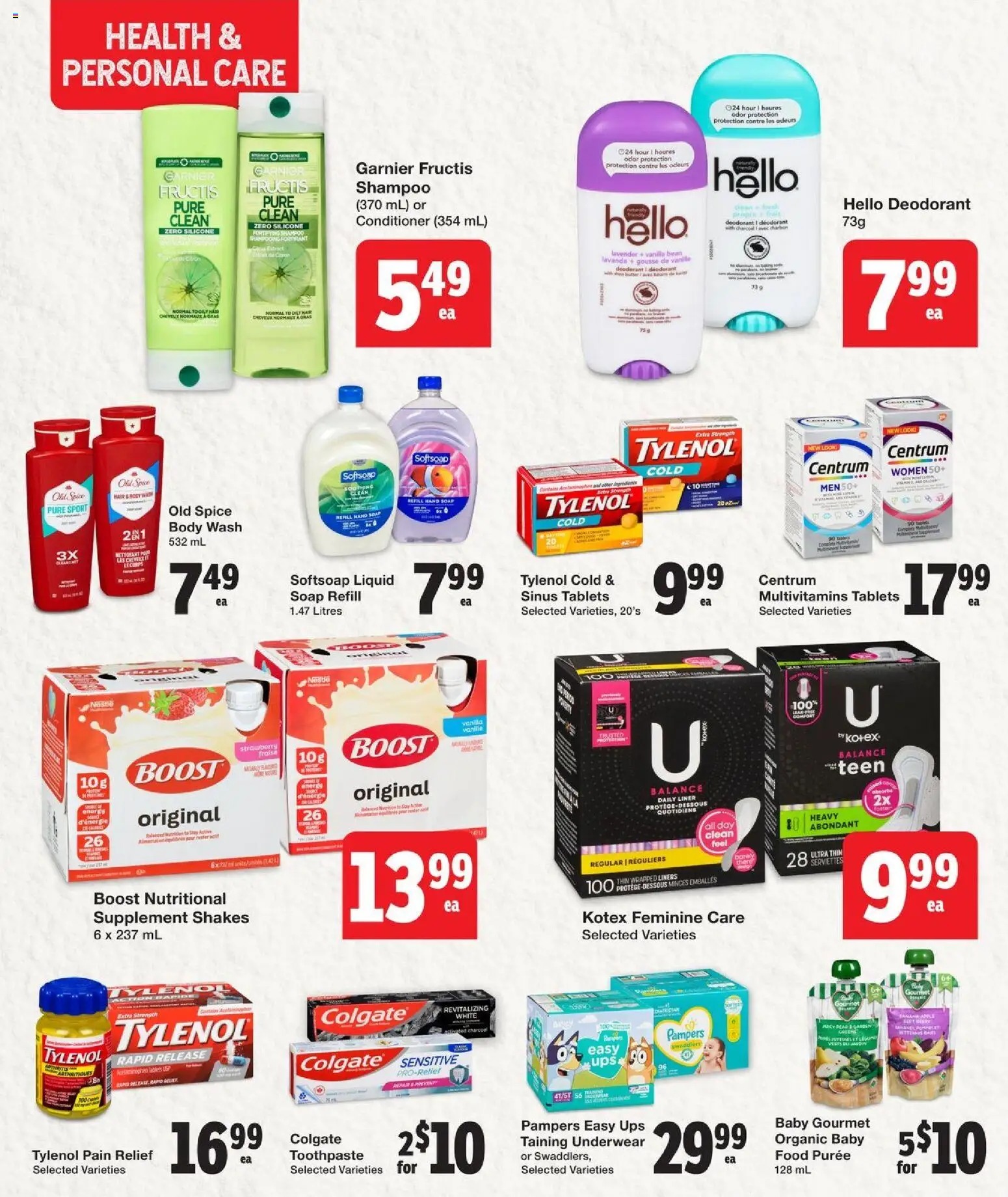 Quality Foods flyer valid from 23.10.2025 | Page: 13 | Products: Shampoo, Soap, Body wash, Underwear