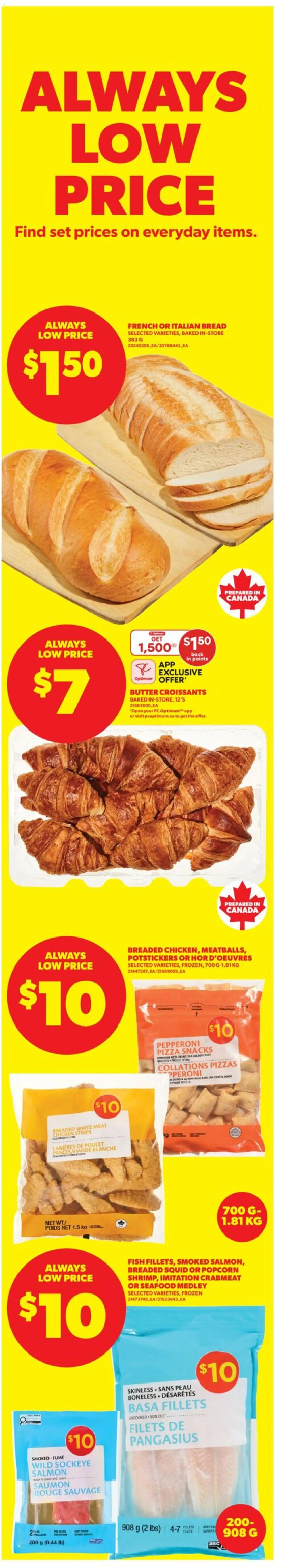 Real Canadian Superstore flyer valid from 09.04.2026 | Page: 5 | Products: PC, Butter, Bread, Pizza