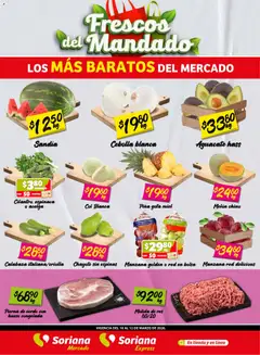 Vista previa de Soriana Frescos del Mandado Mercado: BCS, Son y Sin, nuevo folleto de la tienda, válido en México a partir del 10.03.2026