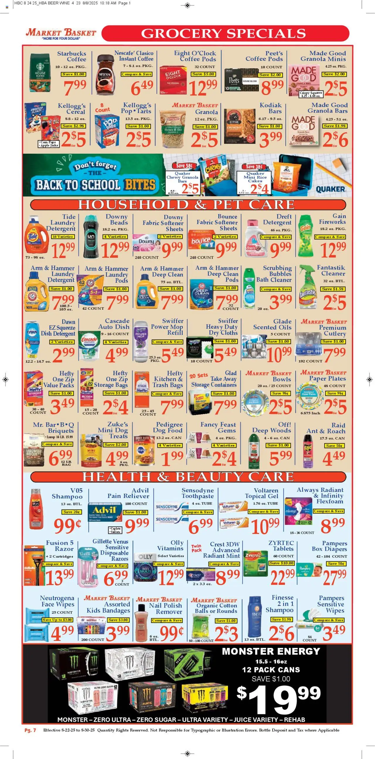 Market Basket Grand Opening - valid from 22.08.2025 | Page: 7 | Products: Shampoo, Wine, Detergent, Sugar