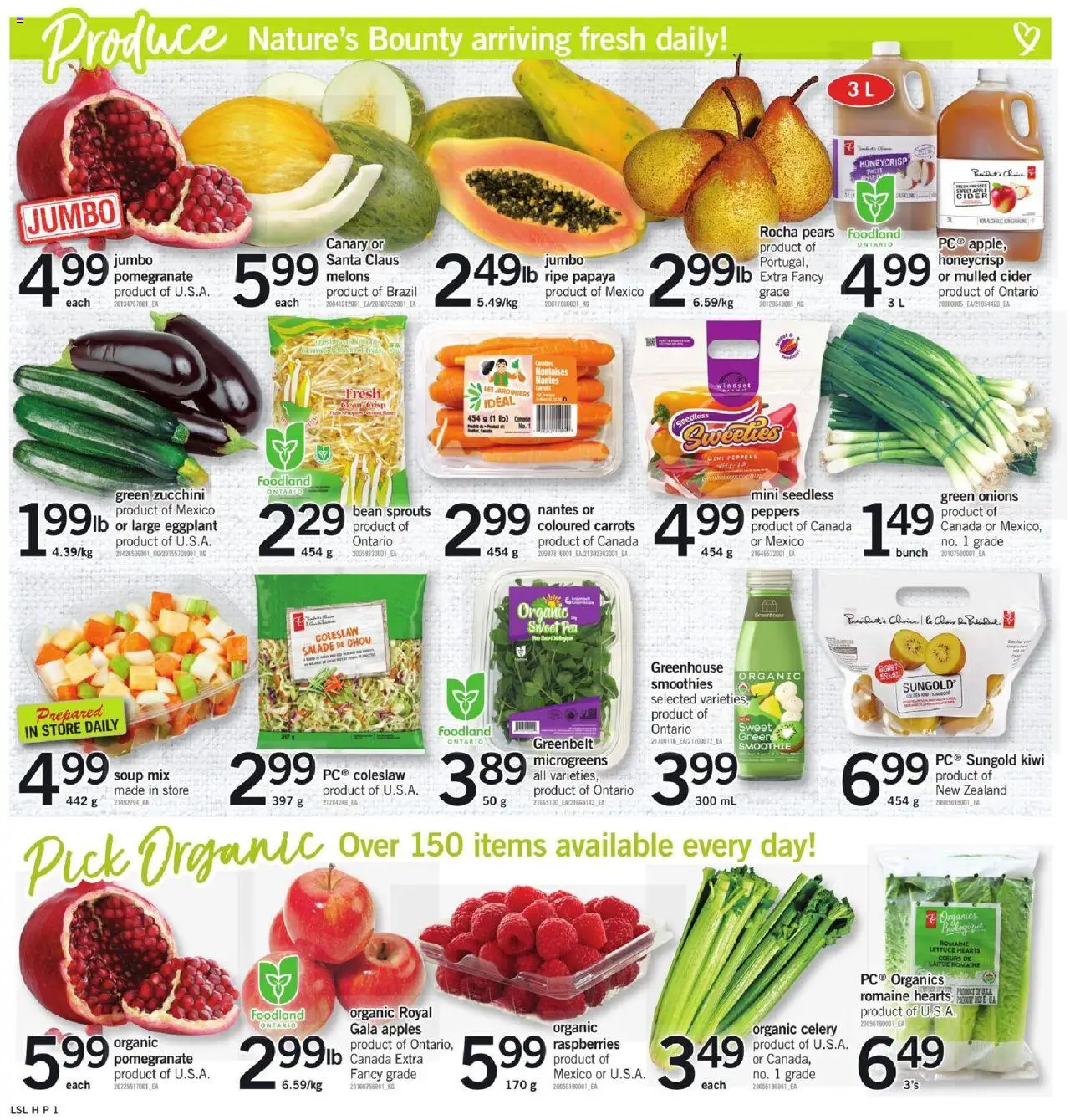 Loblaws flyer valid from 16.10.2025 | Page: 2 | Products: Kiwi, Apples