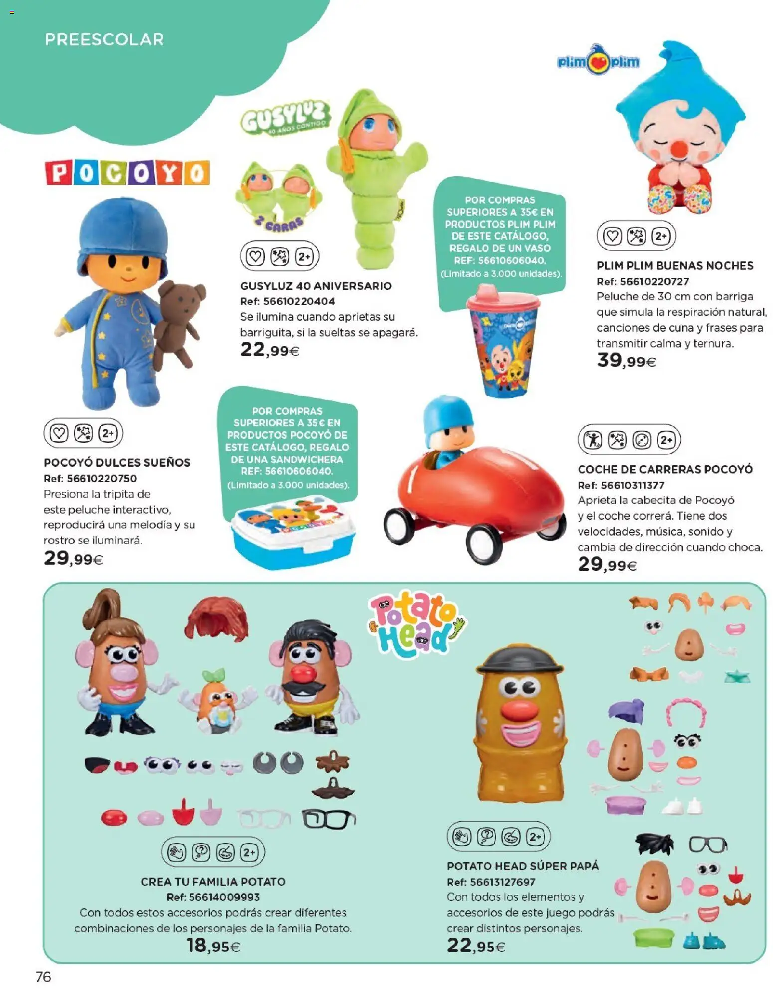 Nuevas ofertas de El Corte Inglés válidas en toda la República Mexicana desde el 27.10.2025. ¡Encuentra las mejores ofertas en El Corte Inglés catálogo Juguetes! | Página: 76 | Productos: Papa, Sandwichera, Juego, Cuna