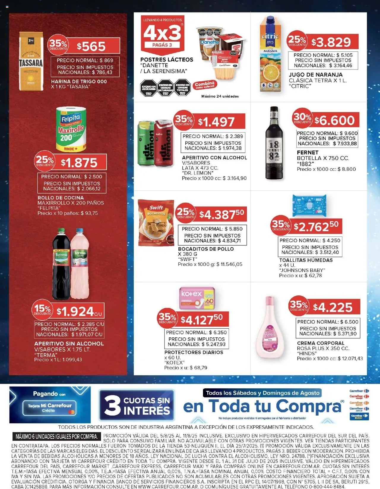 Carrefour ofertas - Comodoro │ válido desde el 05.08.2025 | Página: 12 | Productos: Cocina, Toallitas húmedas, Limón, Crema