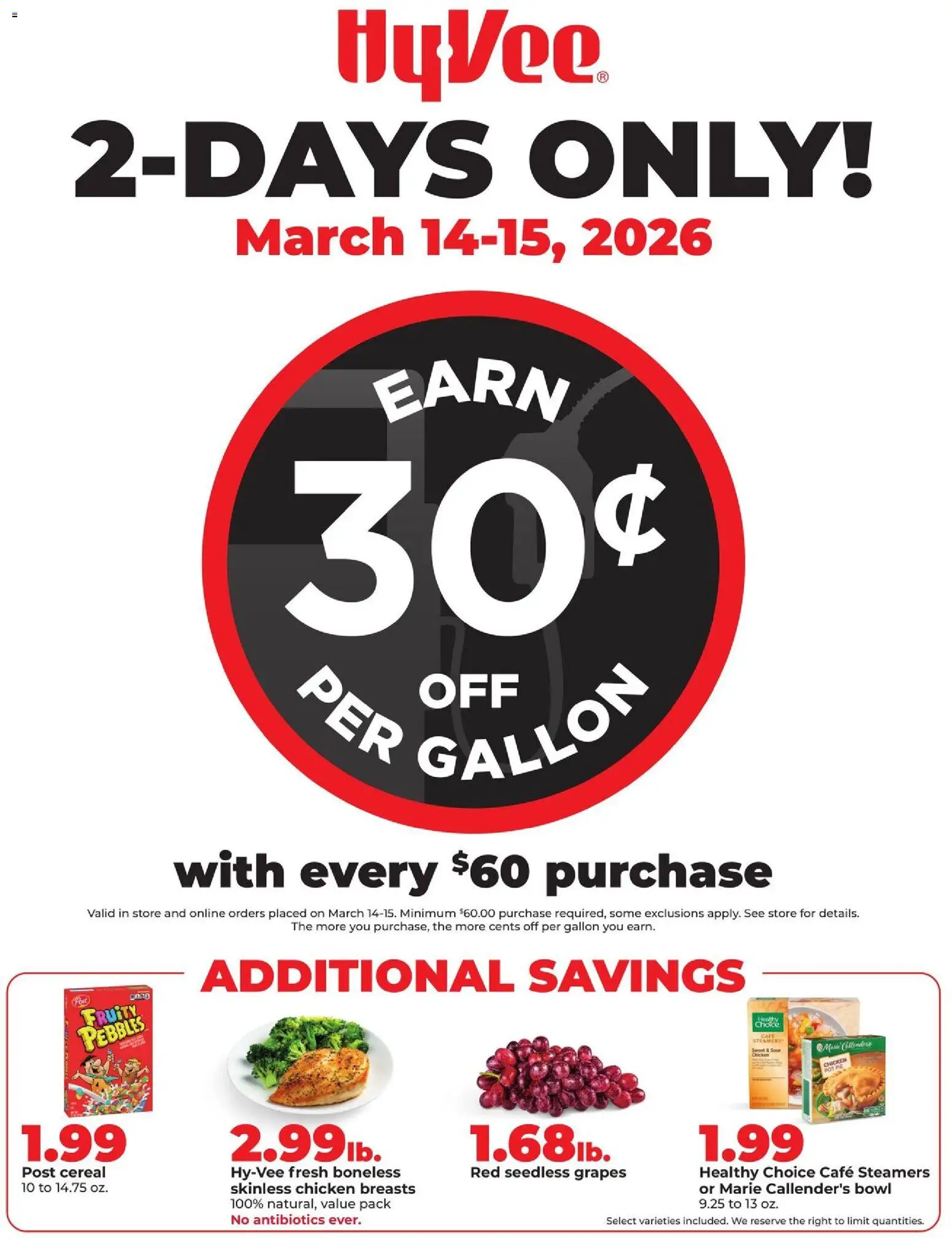 HyVee 2 Day Sale - valid from 14.03.2026 | Page: 1 | Products: Grapes