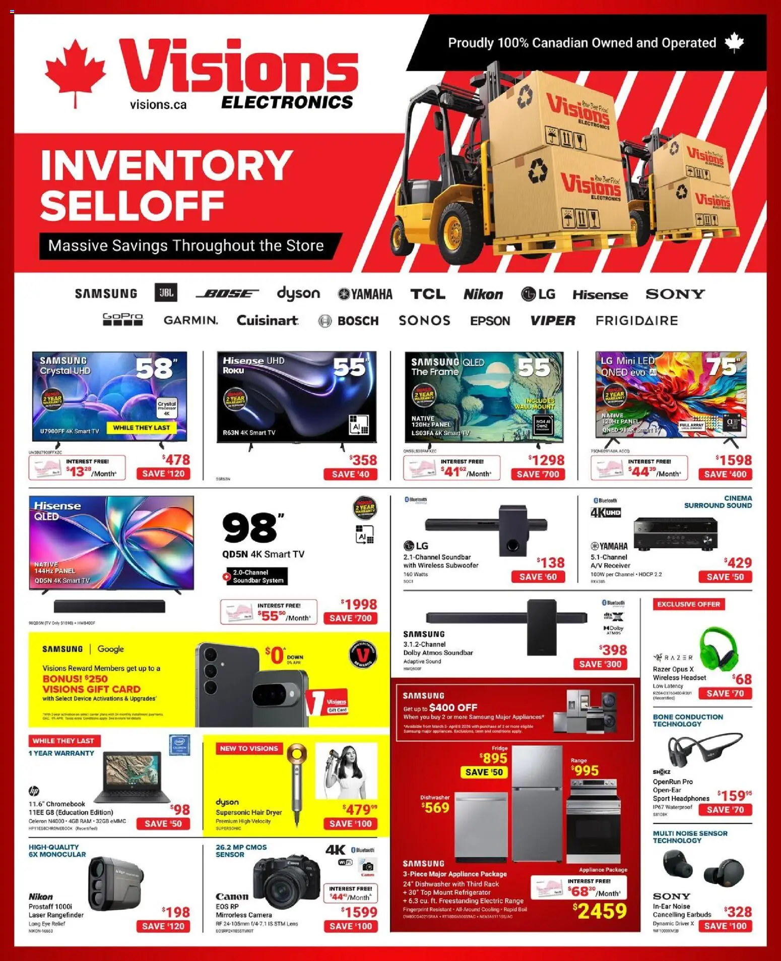 Visions flyer valid from 13.03.2026 | Page: 1 | Products: Camera, Refrigerator, Dryer, Dishwasher
