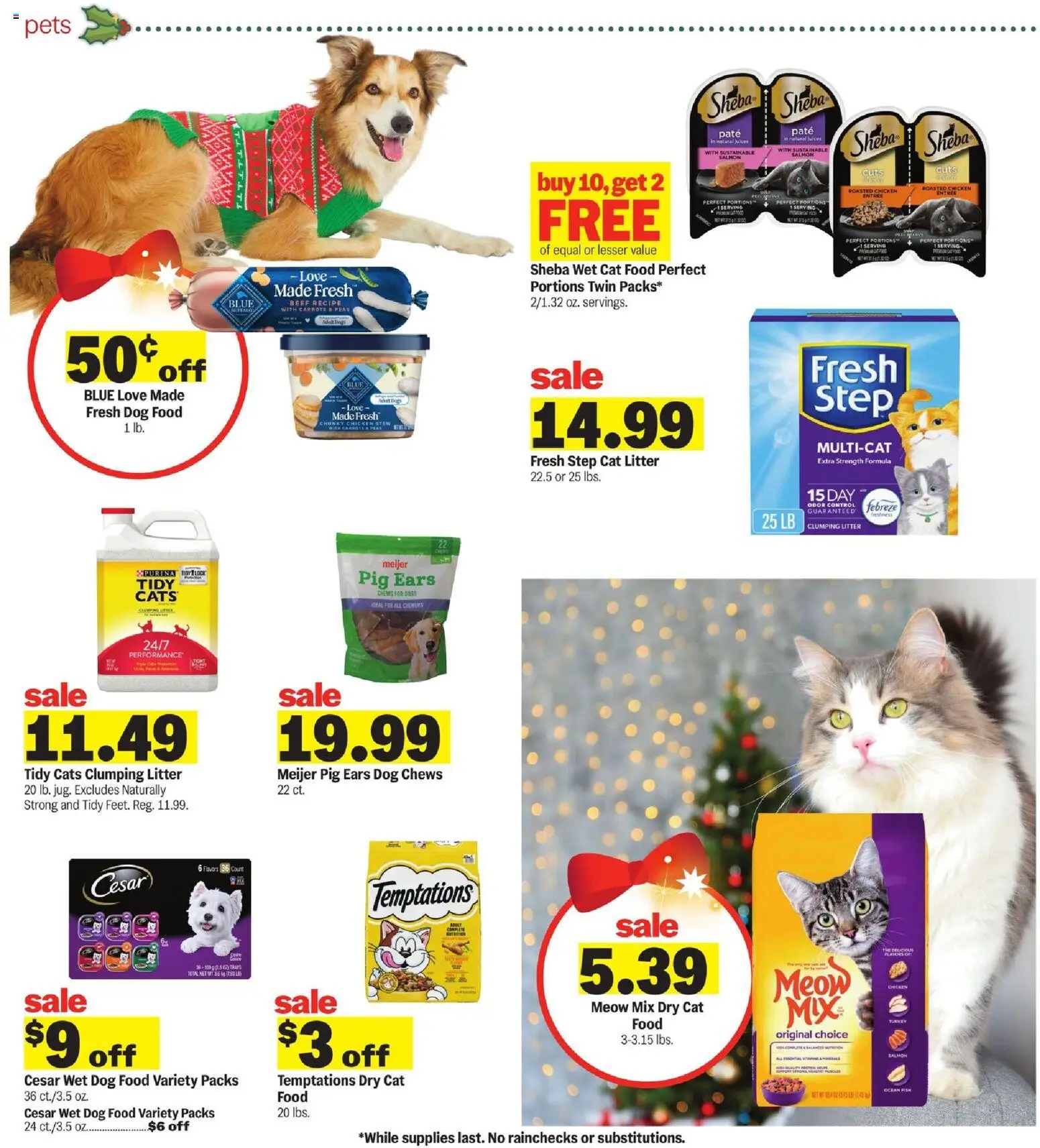 Meijer Weekly Ad - valid from 03.12.2025 | Page: 28 | Products: Dog Food, Cat Food, Cat Litter, Beef