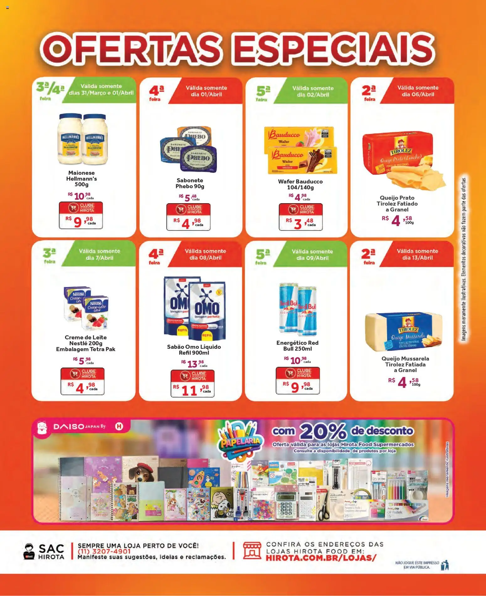 Hirota Food Folheto - válido de 01.04.2026 | Página: 6 | Produtos: Energético, Sabão, Sabonete, Creme de leite
