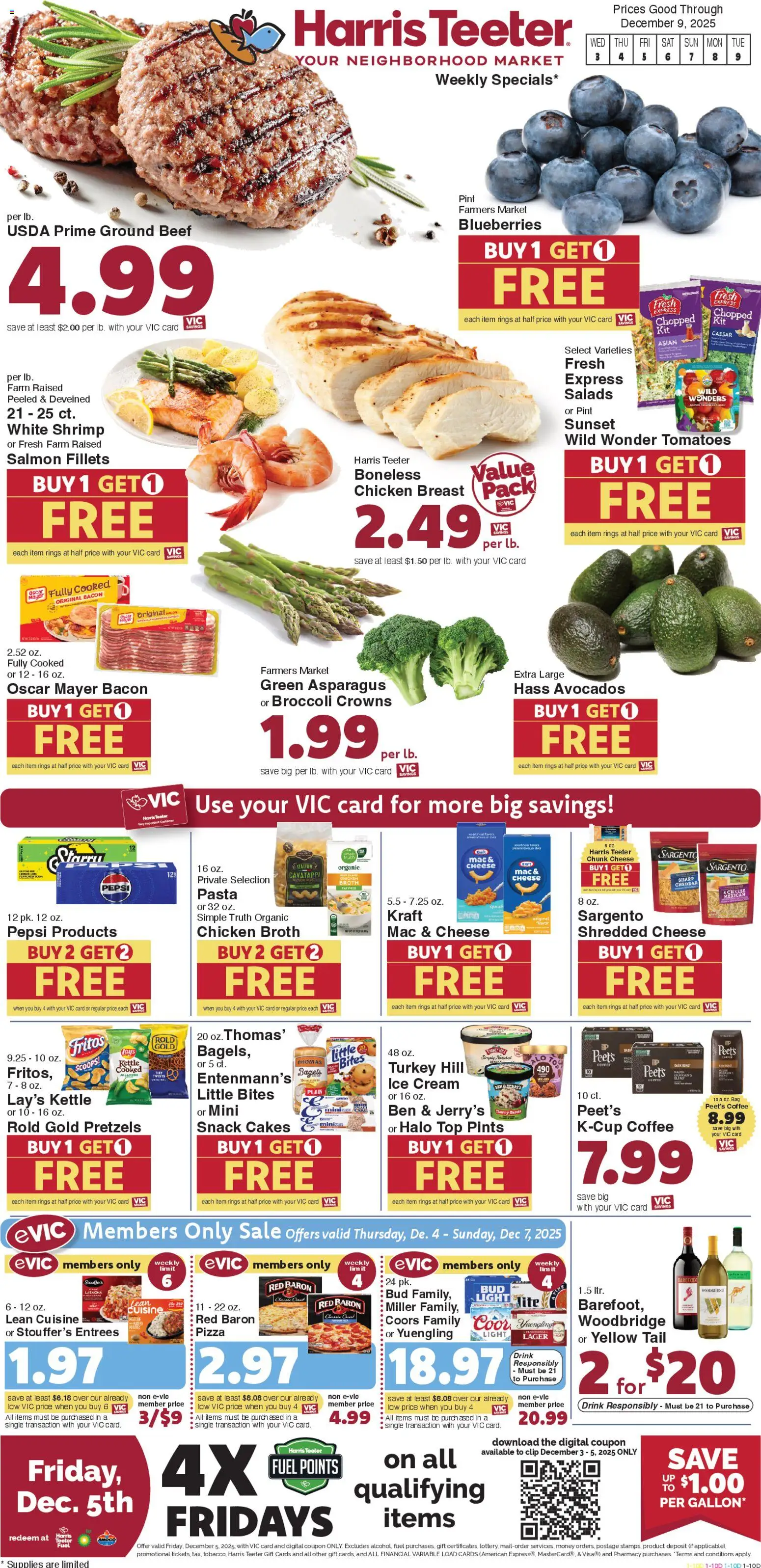 Harris Teeter Weekly Ad - SC - valid from 03.12.2025 | Page: 1 | Products: Asparagus, Coffee, Pizza, Beef