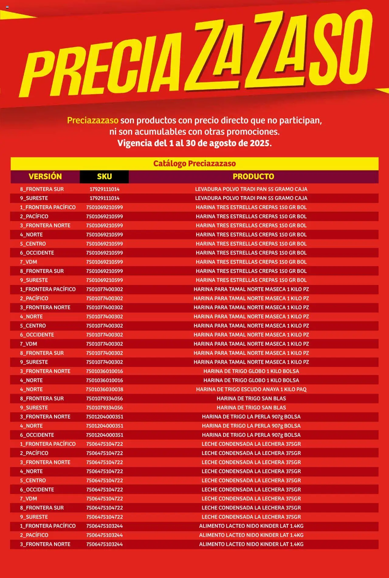 Nuevas ofertas de Soriana válidas en toda la República Mexicana desde el 01.08.2025. ¡Encuentra las mejores ofertas en Soriana - Catálogo Preciazazaso Mercado Nacional! | Página: 41 | Productos: Harina, Pan, Caja, Polvo