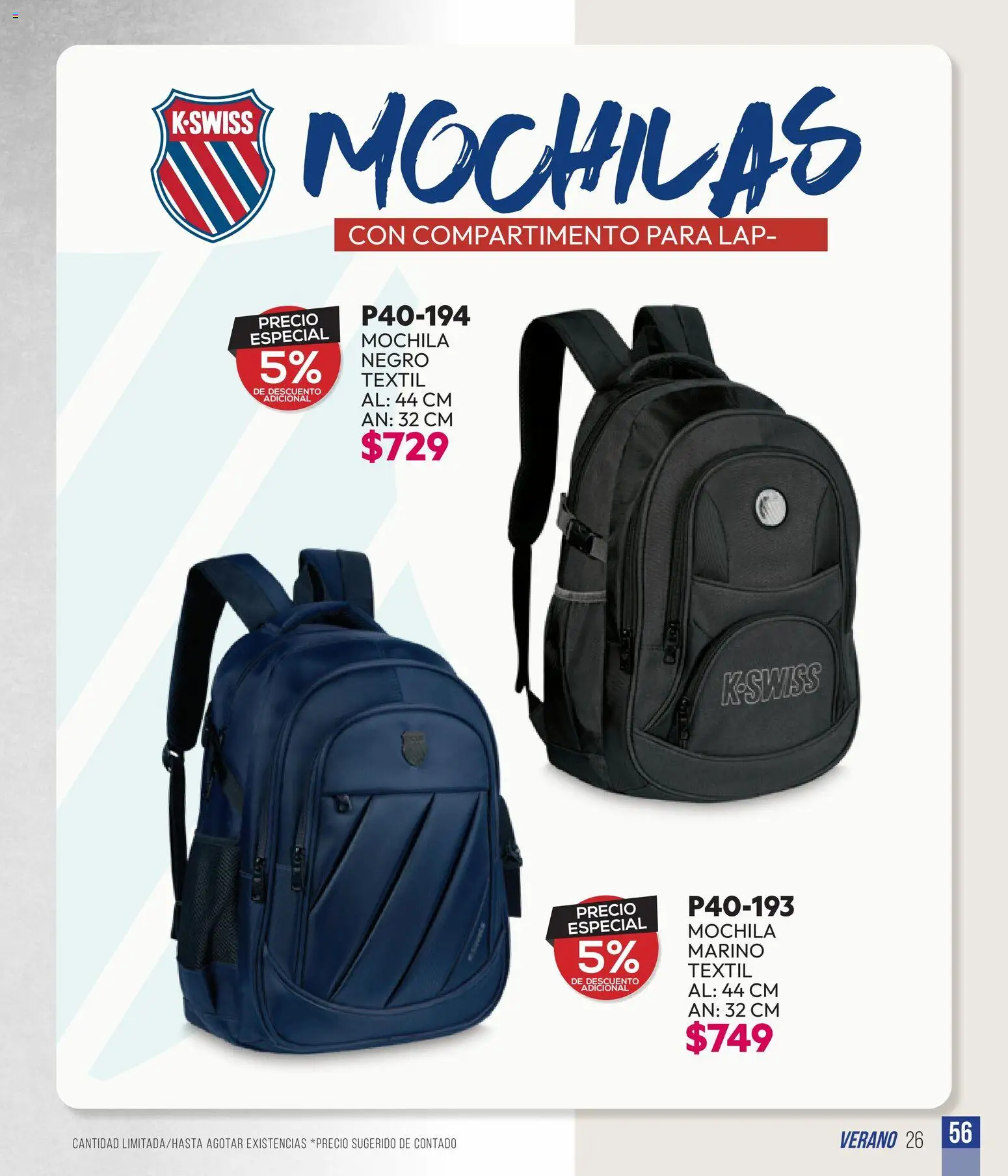 Nuevas ofertas de Cklass válidas en toda la República Mexicana desde el 28.04.2026. ¡Encuentra las mejores ofertas en Cklass catálogo Sportweek! | Página: 171 | Productos: Mochila