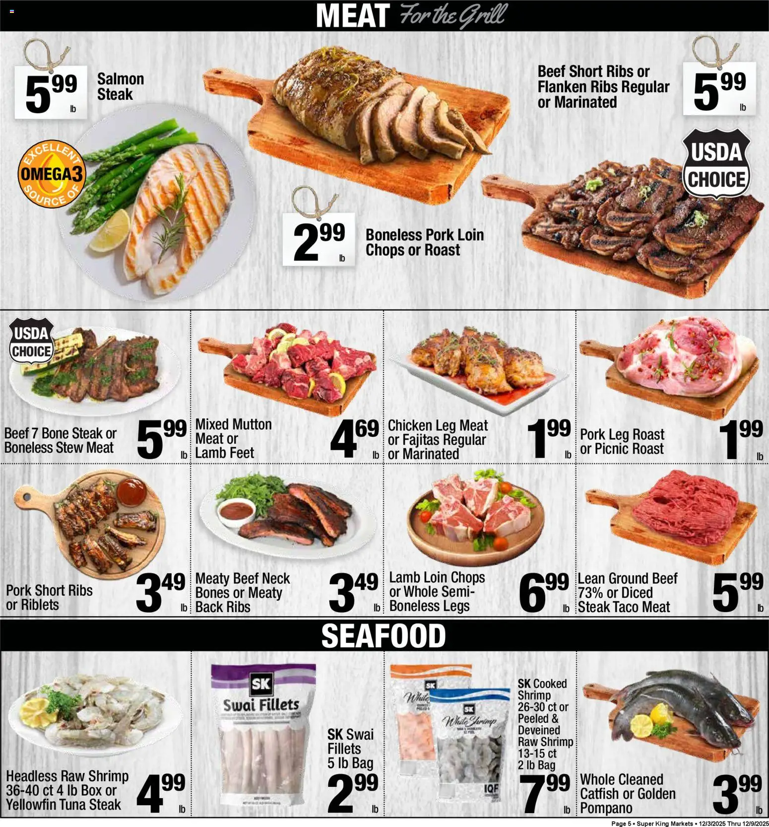 Super King Weekly Ad - valid from 03.12.2025 | Page: 6 | Products: Pork, Beef, Bag, Grill