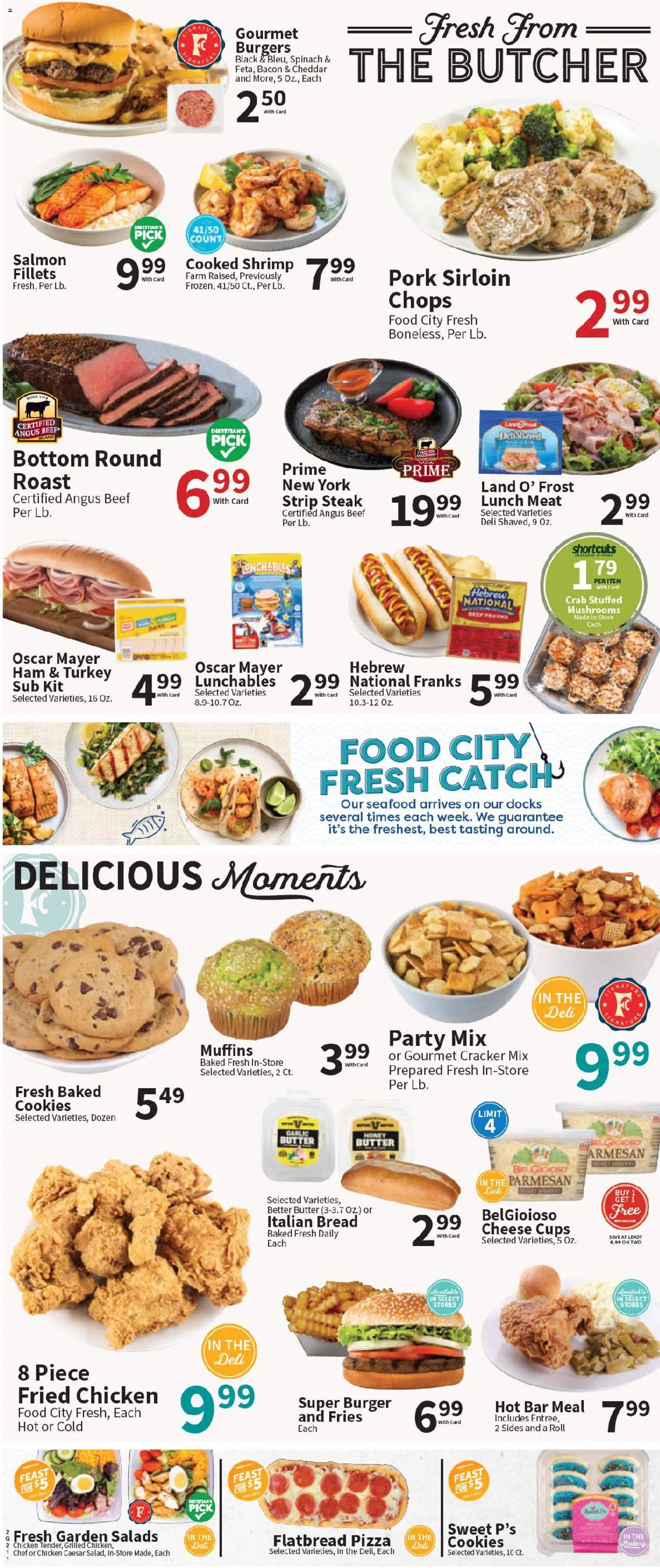 Food City Weekly Ad - valid from 30.01.2026 | Page: 4 | Products: Mushrooms, Spinach, Bread, Cookies