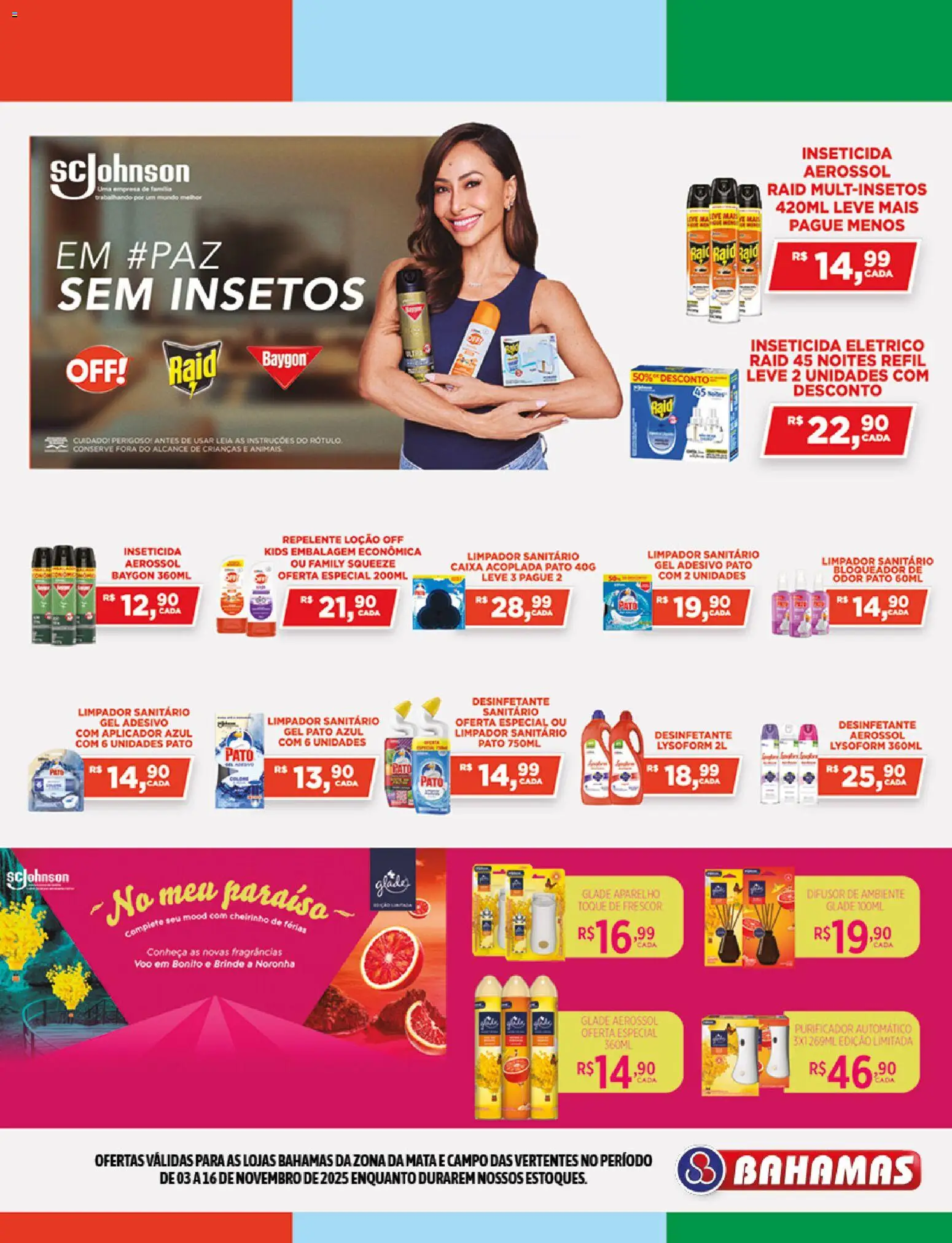 Bahamas Supermercados Folheto - válido de 03.11.2025 | Página: 11 | Produtos: Difusor, Purificador, Caixa, Inseticida