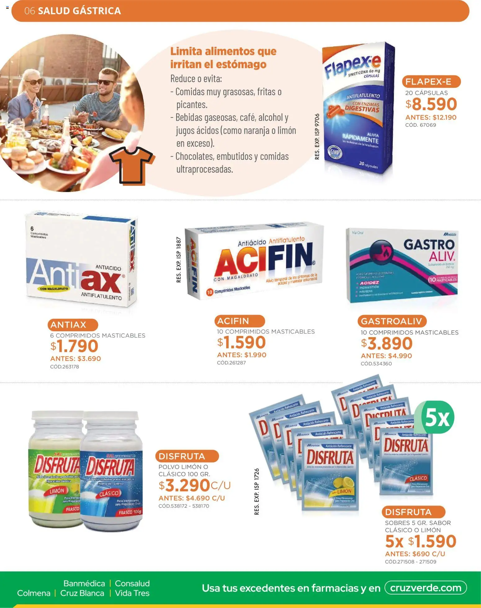 Cruz Verde - Ahorro Verano │ válido desde el 01.01.2026 | Página: 6 | Productos: Frasco, Limón, Antiácido, Polvo