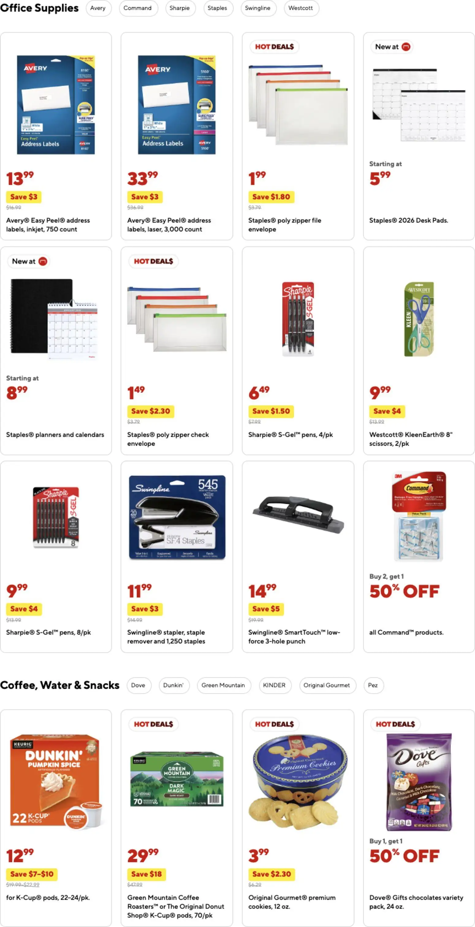 Staples Weekly Ad - valid from 02.11.2025 | Page: 10 | Products: Coffee, Fish, Desk, Pumpkin