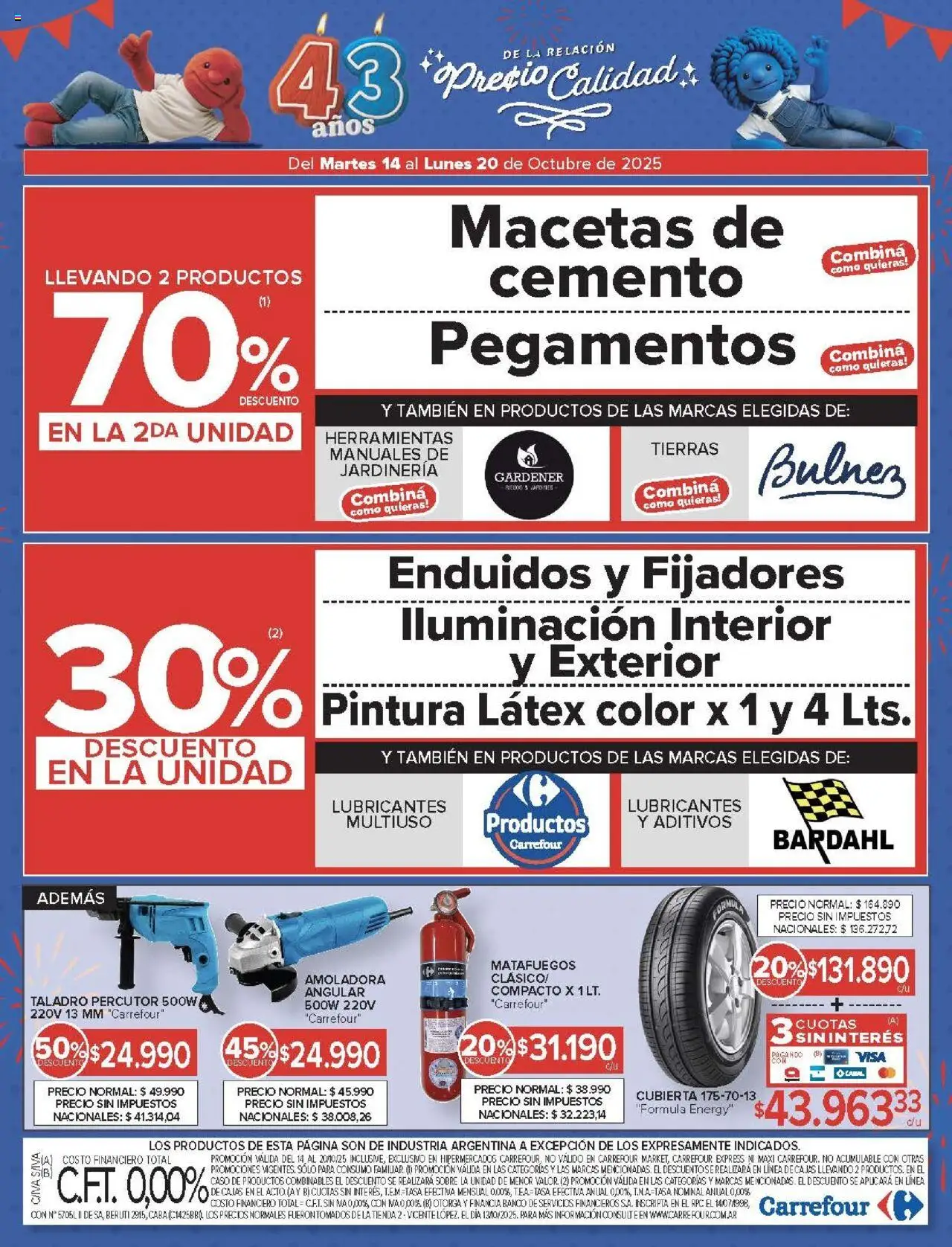 Carrefour ofertas │ válido desde el 14.10.2025 | Página: 23 | Productos: Banco, Pintura, Amoladora, Sobre
