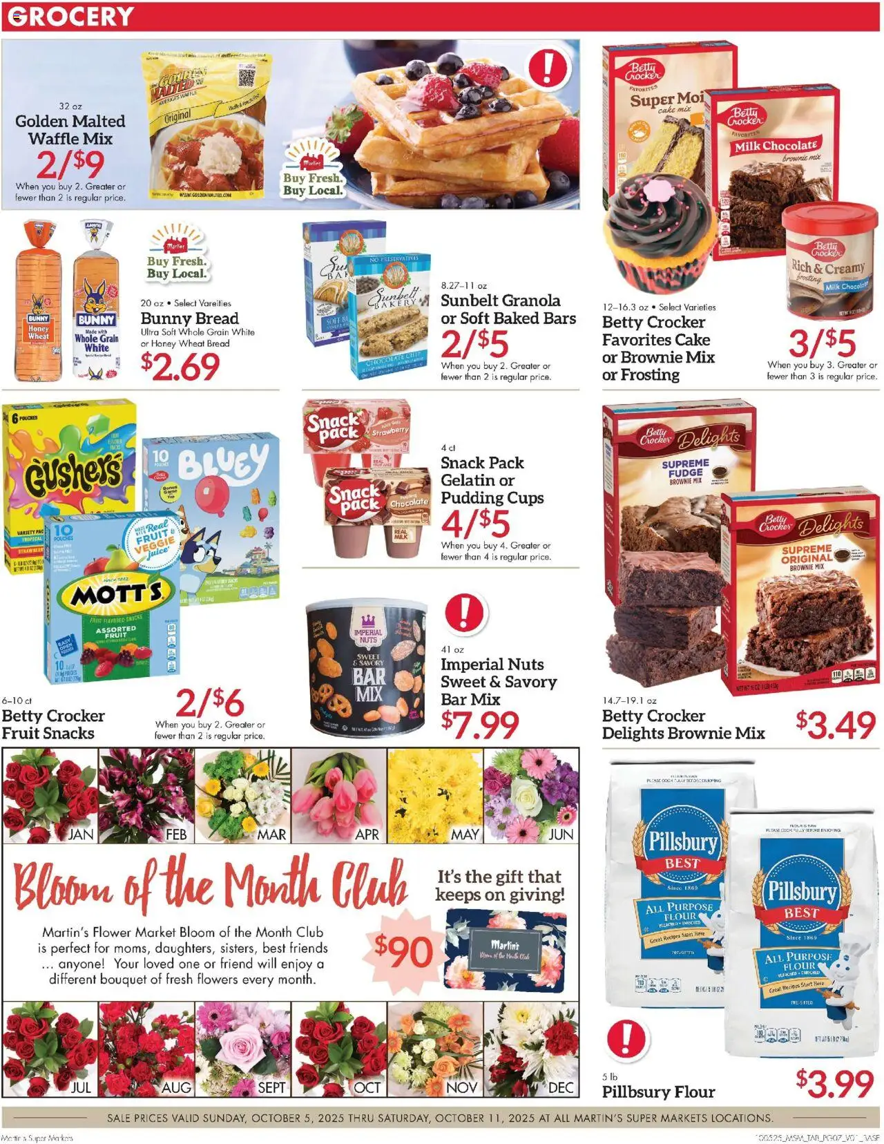 Martin’s Weekly Ad - valid from 05.10.2025 | Page: 8 | Products: Bakery, Milk, Nuts, Chocolate Brownie