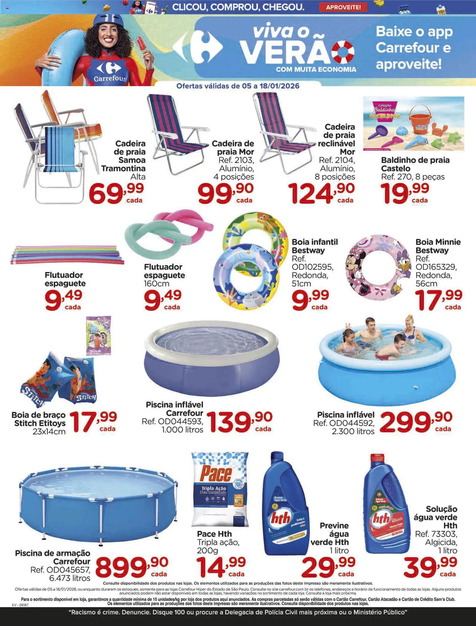Carrefour Folheto - válido de 05.01.2026 | Página: 2 | Produtos: Espaguete, Cloro, Cadeira, Piscina