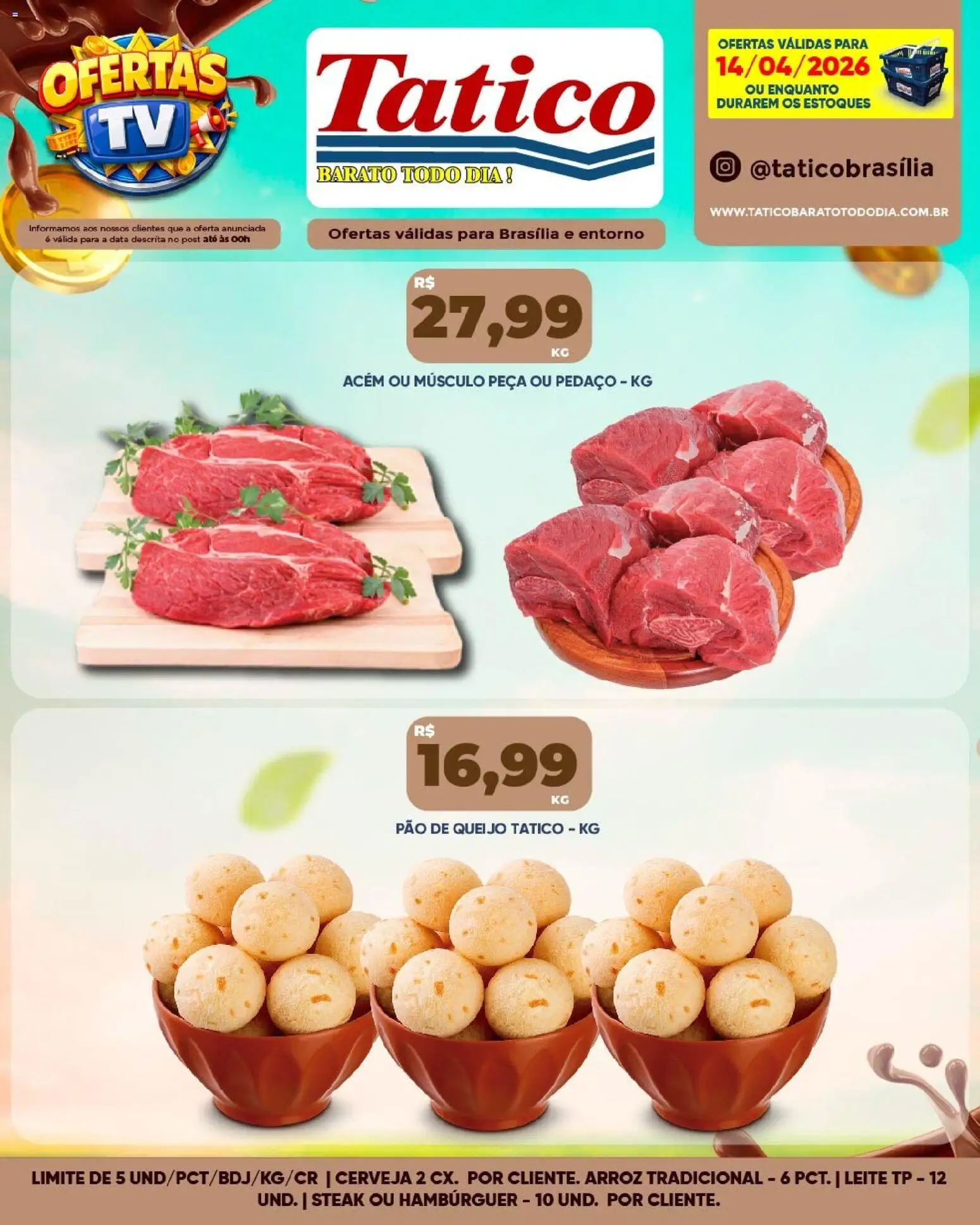 Tatico Folheto - válido de 15.04.2026 | Página: 23 | Produtos: Leite, Queijo, Pão, Arroz