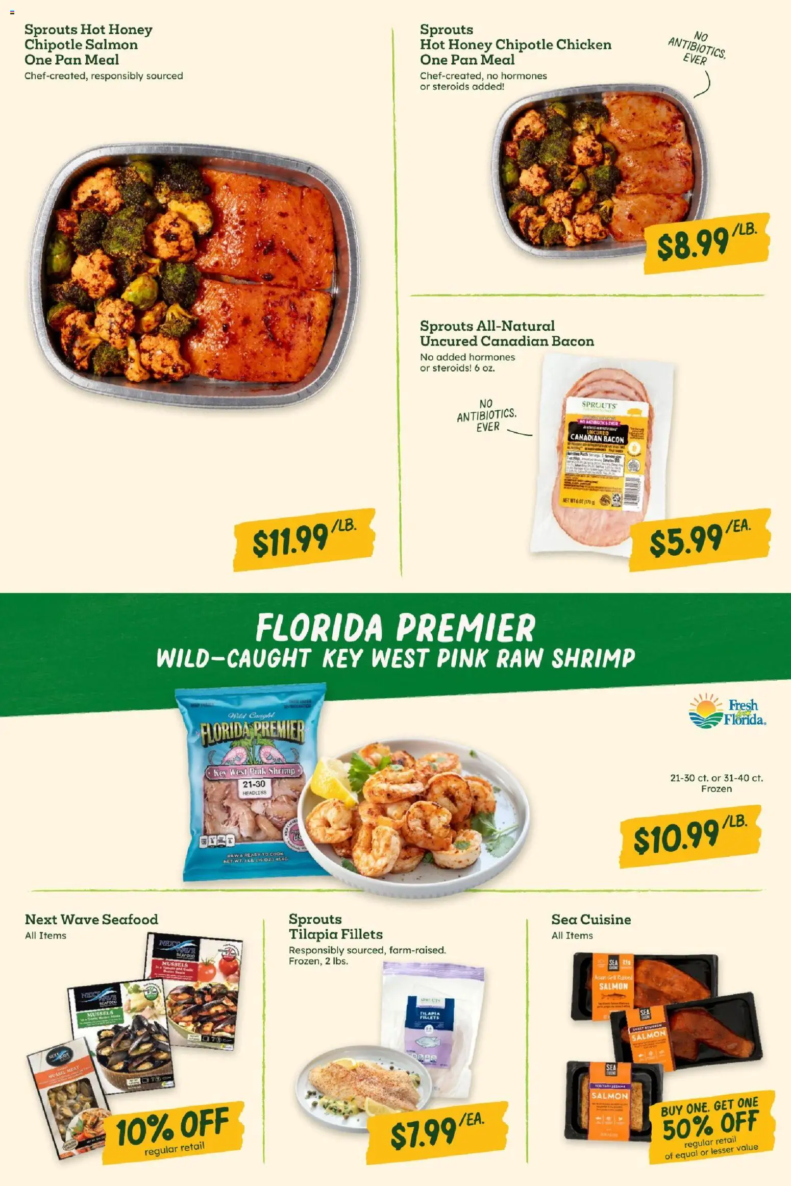Sprouts Monthly Ad - valid from 25.02.2026 | Page: 22 | Products: Pan, Seafood