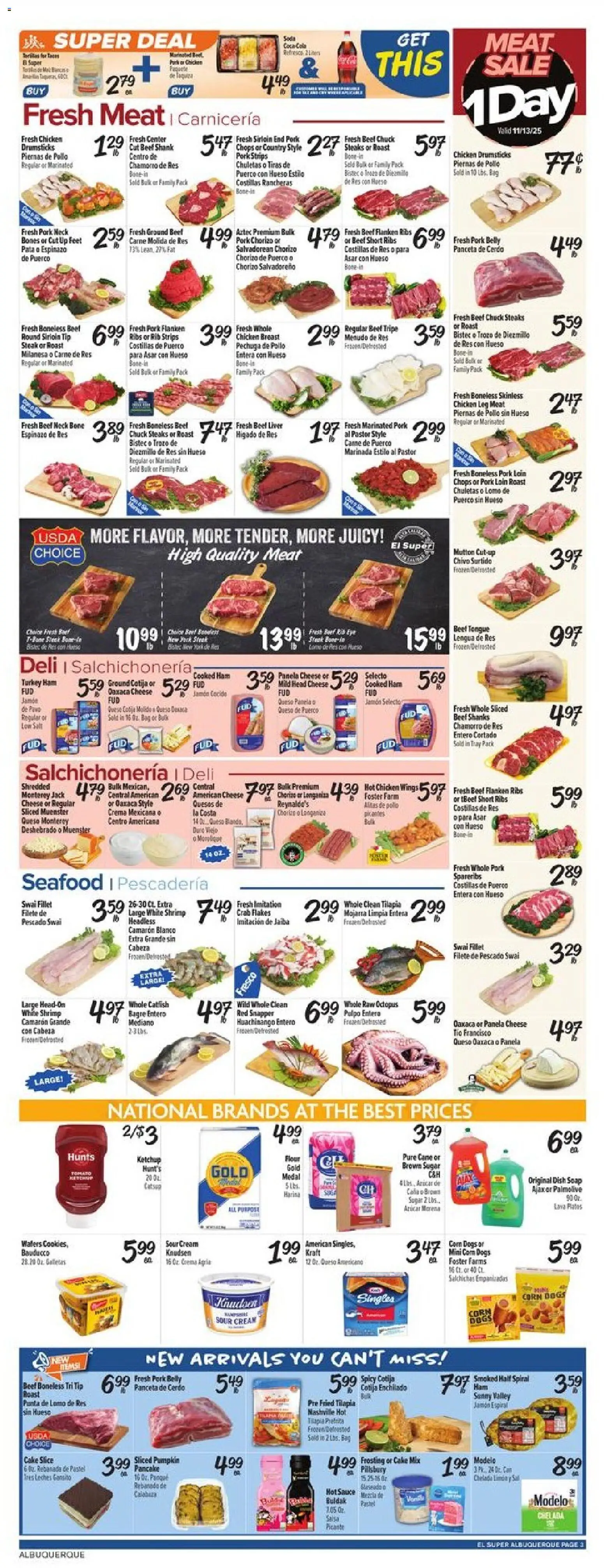 El Super Weekly Ad - NM - valid from 12.11.2025 | Page: 3 | Products: Ketchup, Salt, Sugar, Beet
