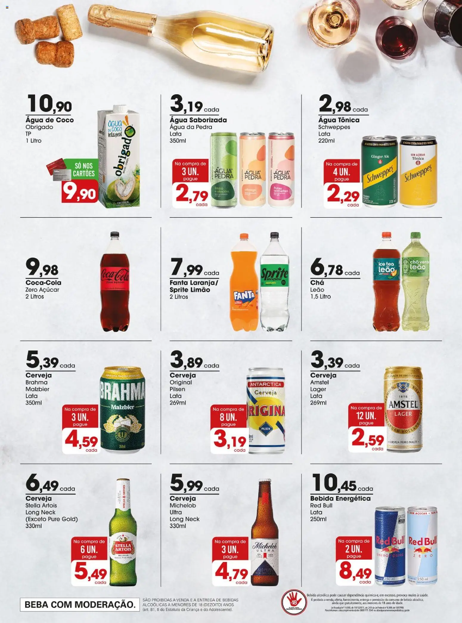 Zaffari Folheto - válido de 16.12.2025 | Página: 18 | Produtos: Água de coco, Água tônica, Cerveja, Açúcar