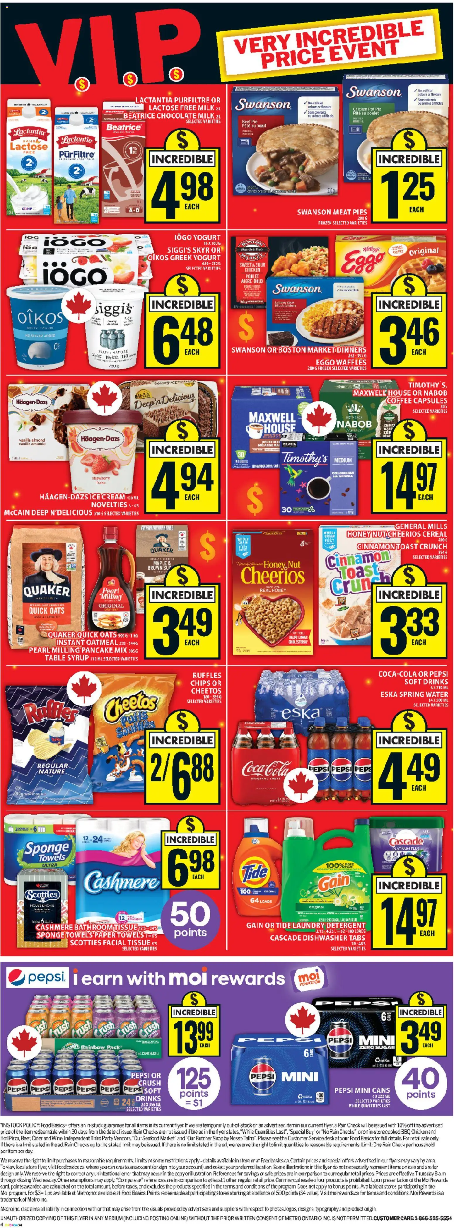 Food Basics flyer valid from 12.02.2026 | Page: 3 | Products: Beef, Sponge, Coffee, Wine