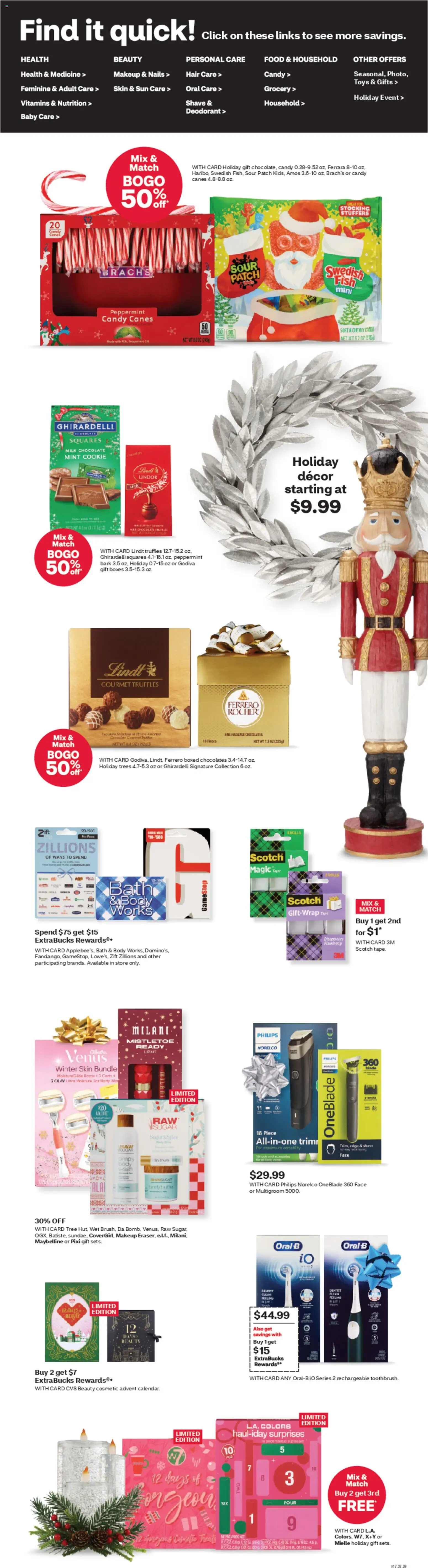 CVS Pharmacy Weekly Ad - CT - valid from 30.11.2025 | Page: 3 | Products: Peppermint, Bath, Chocolate, Deodorant