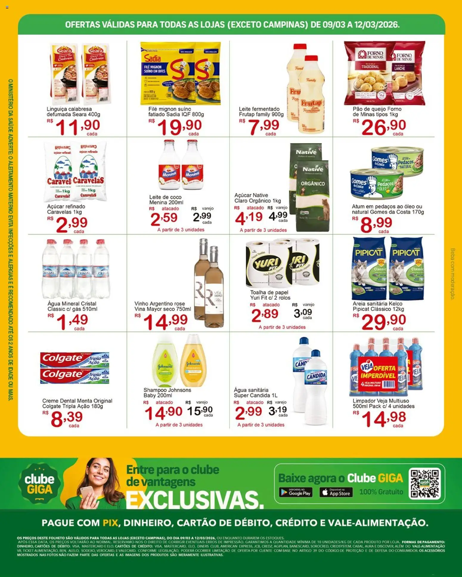 GIGA Atacado Folheto - válido de 09.03.2026 | Página: 3 | Produtos: Coco, Shampoo, Areia, Gomes da costa