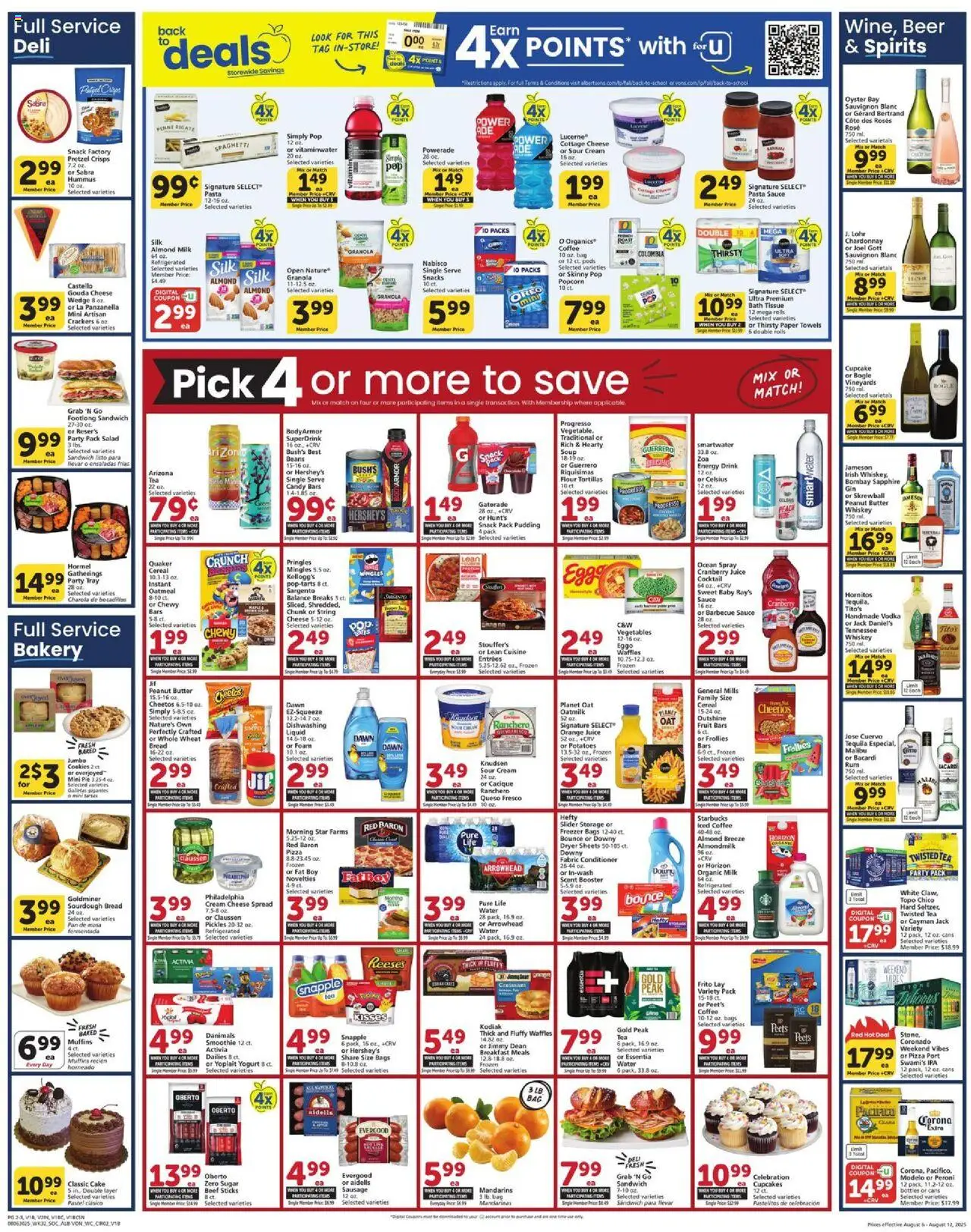 Vons Weekly Ad - valid from 06.08.2025 | Page: 2 | Products: Bath, Pizza, Juice, Water