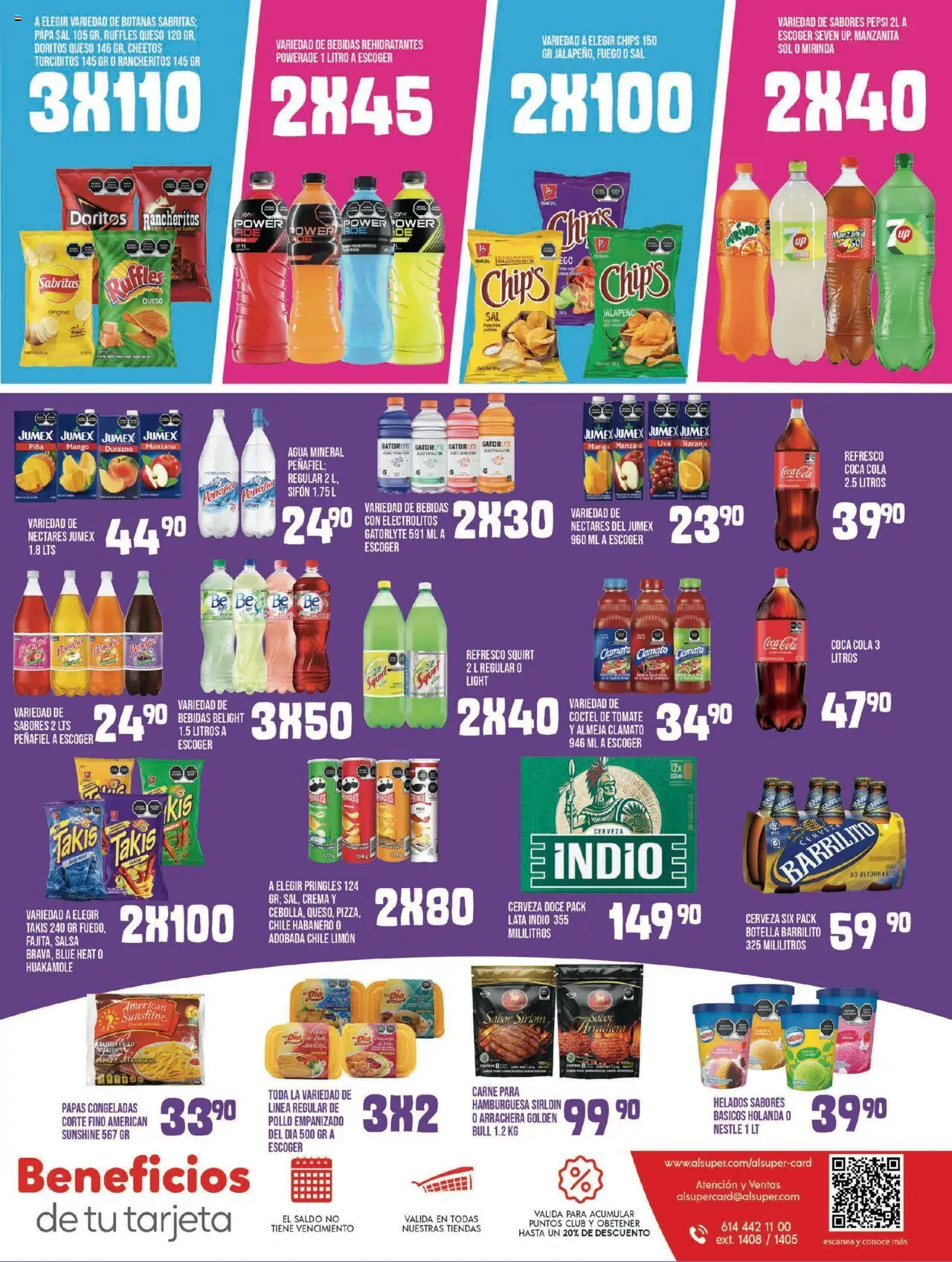 Nuevas ofertas de Alsuper válidas en toda la República Mexicana desde el 01.08.2025. ¡Encuentra las mejores ofertas en Alsuper - Folleto - Saltillo! | Página: 7 | Productos: Pollo, Crema, Queso, Cerveza