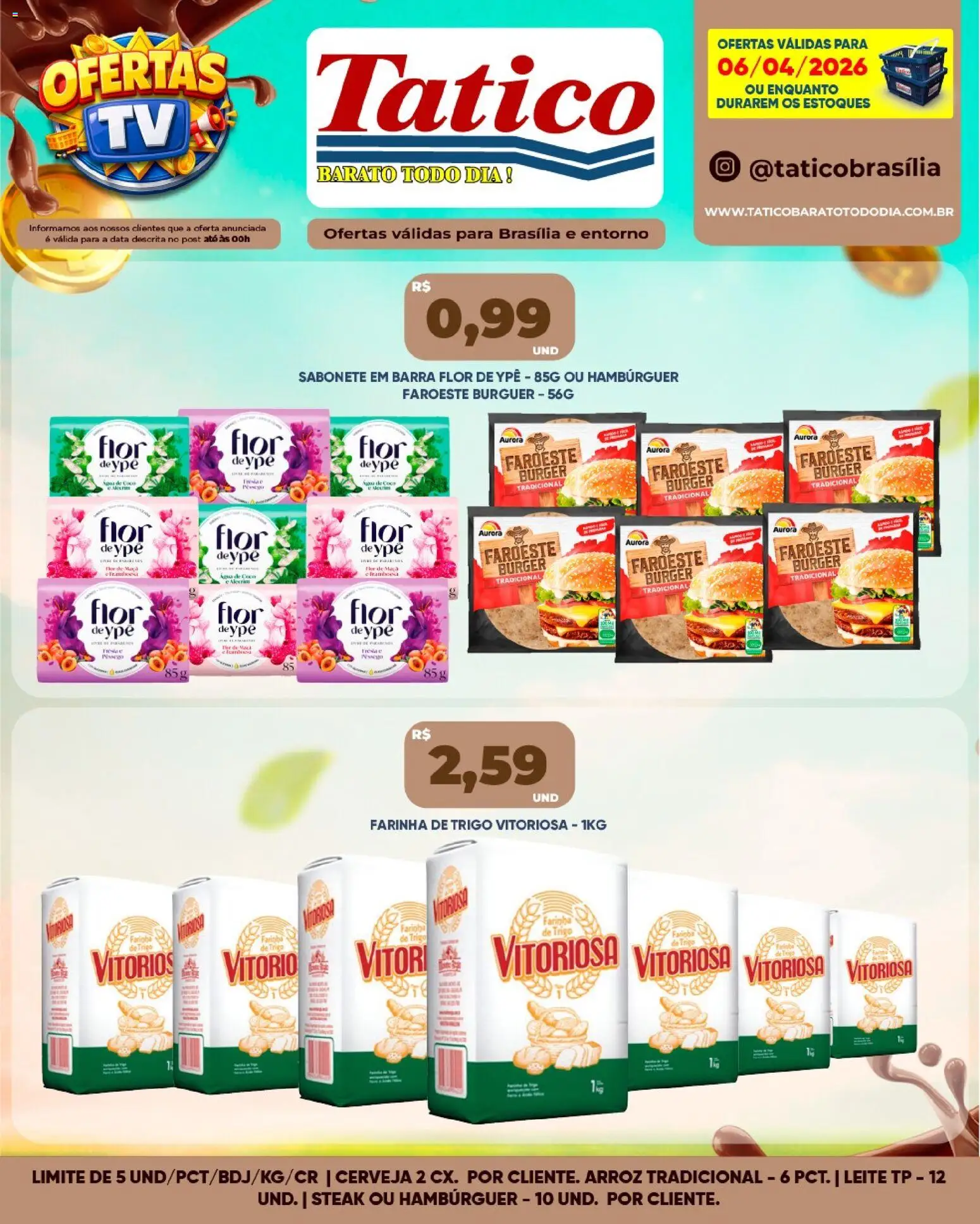 Tatico Folheto - válido de 07.04.2026 | Página: 25 | Produtos: Farinha de trigo, Leite, Cerveja, Sabonete