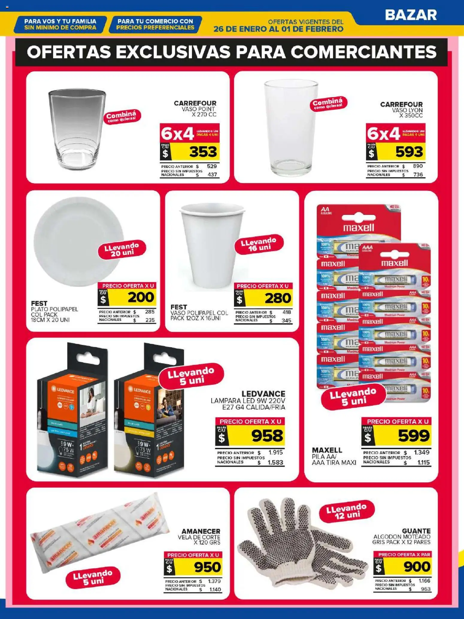 Carrefour Maxi catálogo │ válido desde el 26.01.2026 | Página: 24 | Productos: Vela, Algodón, Pila, Lámpara