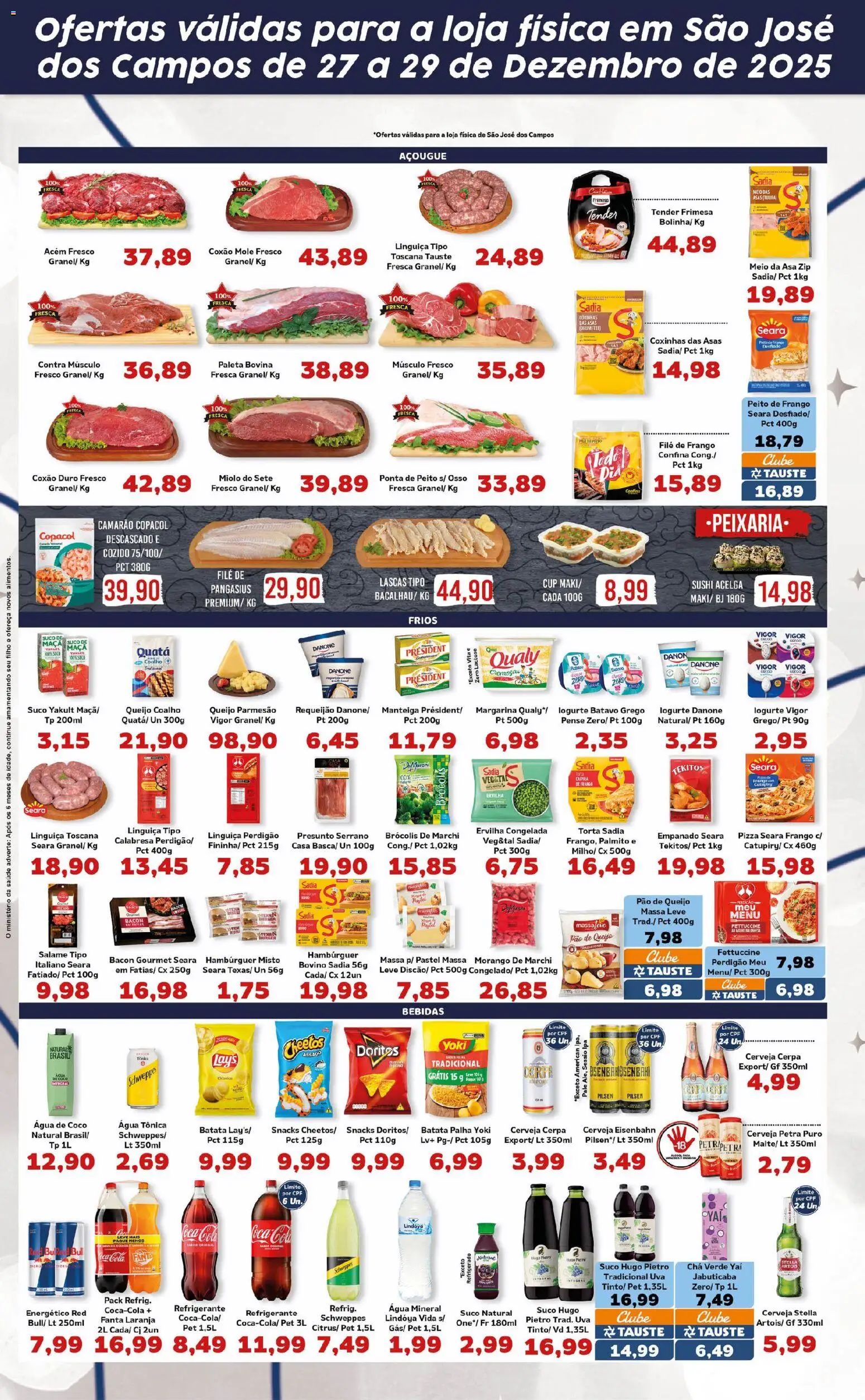 Tauste Folheto - válido de 27.12.2025 | Página: 4 | Produtos: Ervilha, Fanta, Cerveja, Cheetos