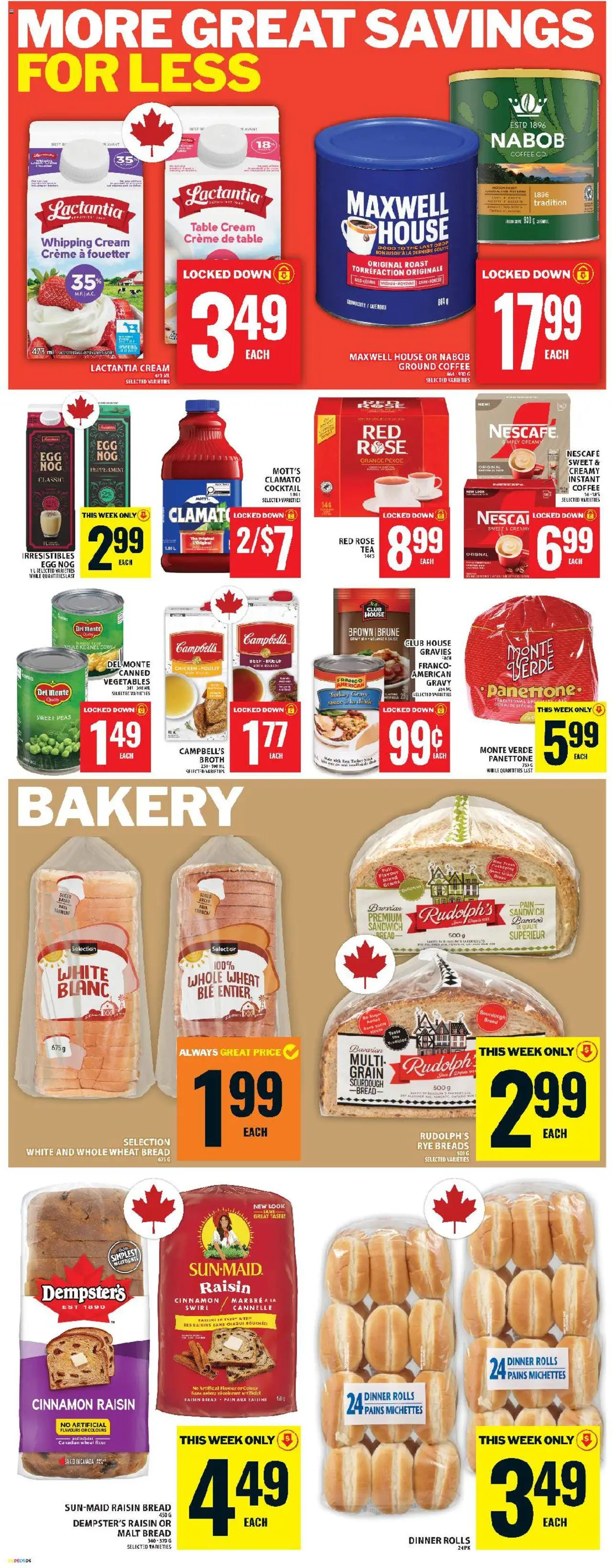 Food Basics flyer valid from 09.10.2025 | Page: 8 | Products: Bakery, Table, Bread, Coffee