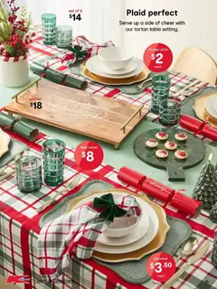 Preview of Kmart - Trees & Trends - valid from 04.12.2025 | Page: 14 | Products: Table, Charger, Table runner