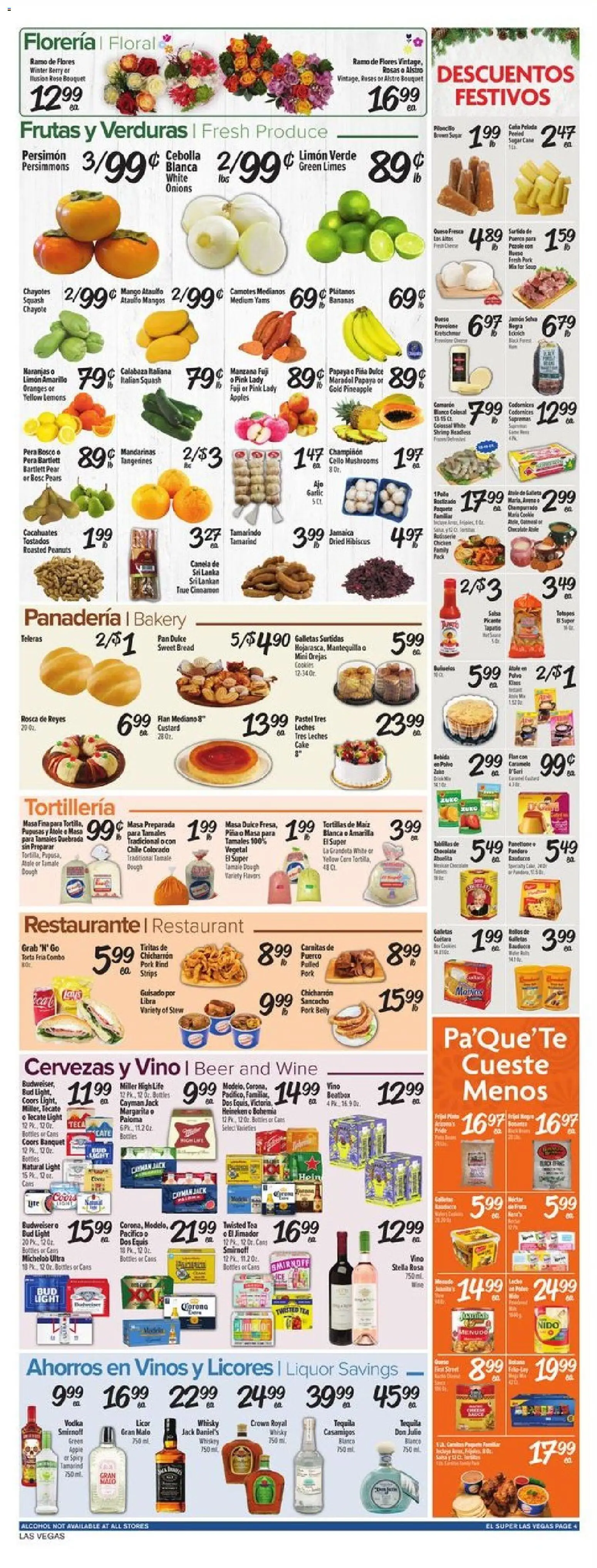 El Super Weekly Ad - NV - valid from 03.12.2025 | Page: 4 | Products: Squash, Beer, Tea, Vodka