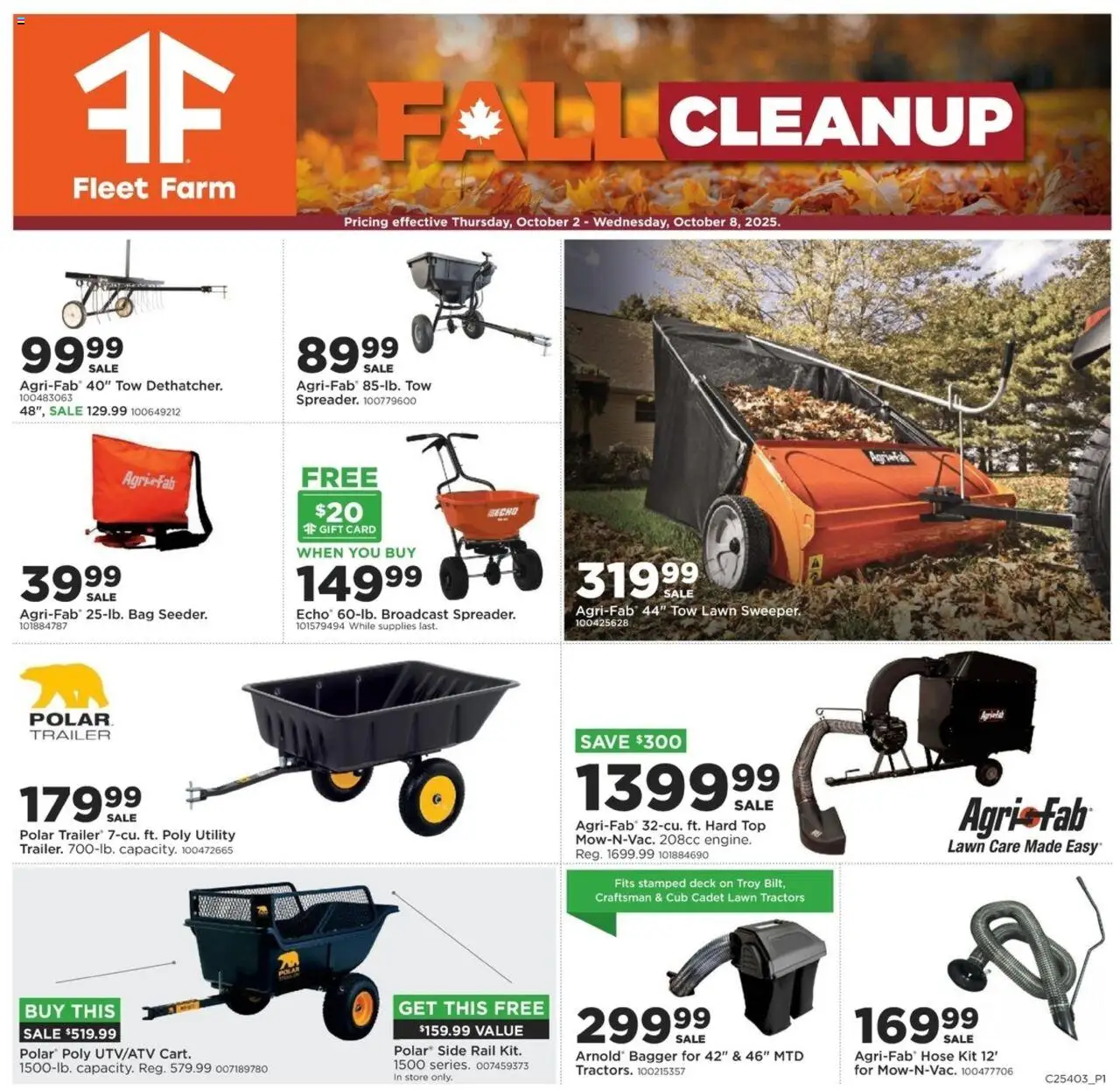 Mills Fleet Farm Fall Cleanup - valid from 02.10.2025 | Page: 1 | Products: Bag