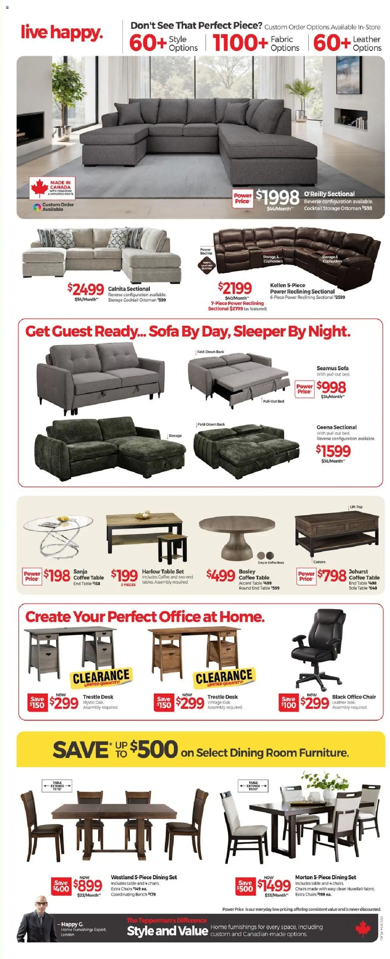 Tepperman's flyer valid from 16.10.2025 | Page: 8 | Products: Sofa, Coffee table, Table, Chair