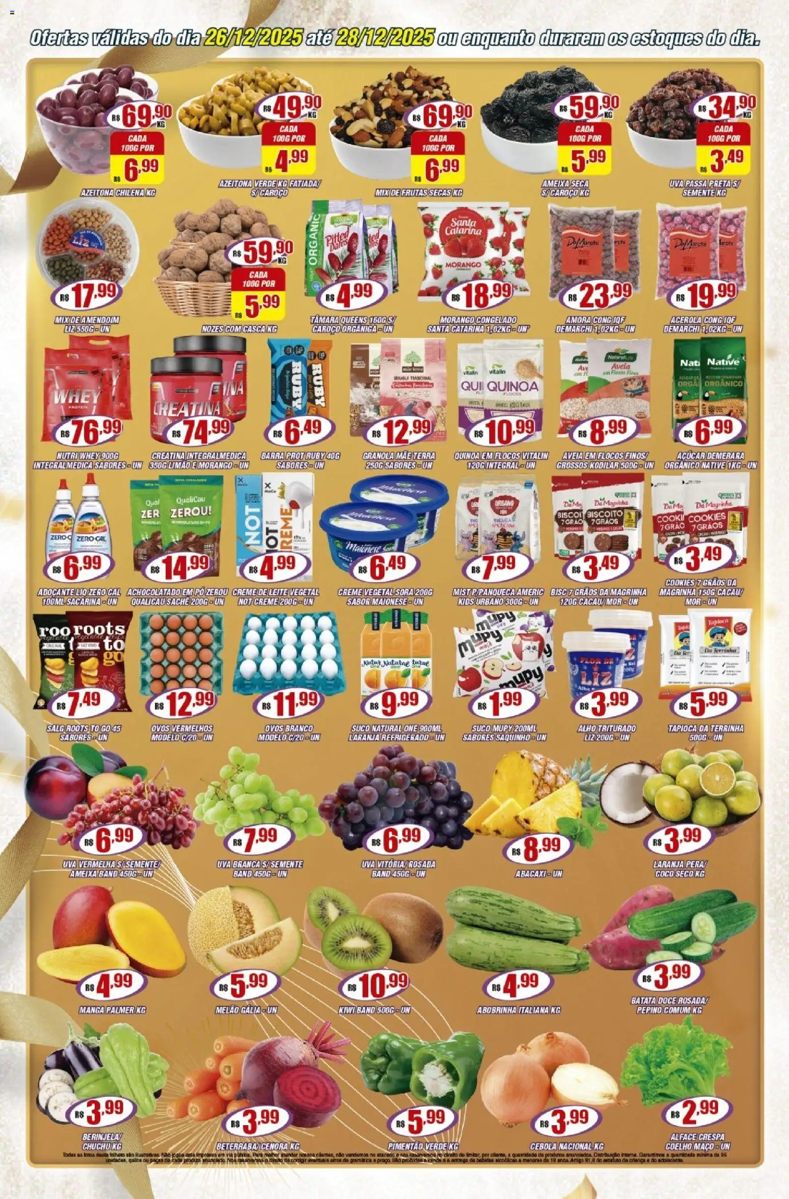 Violeta Supermercados Folheto - válido de 26.12.2025 | Página: 4 | Produtos: Creatina, Açúcar demerara, Leite, Batata