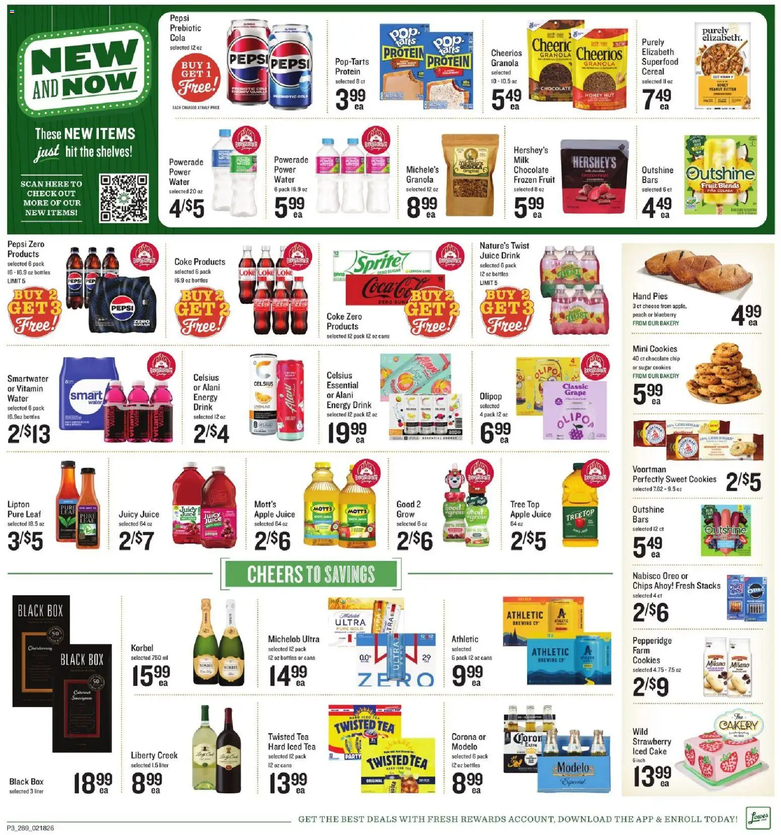 Lowes Foods Weekly Ad - GA - valid from 18.02.2026 | Page: 3 | Products: Milk, Cookies, Sugar, Peach