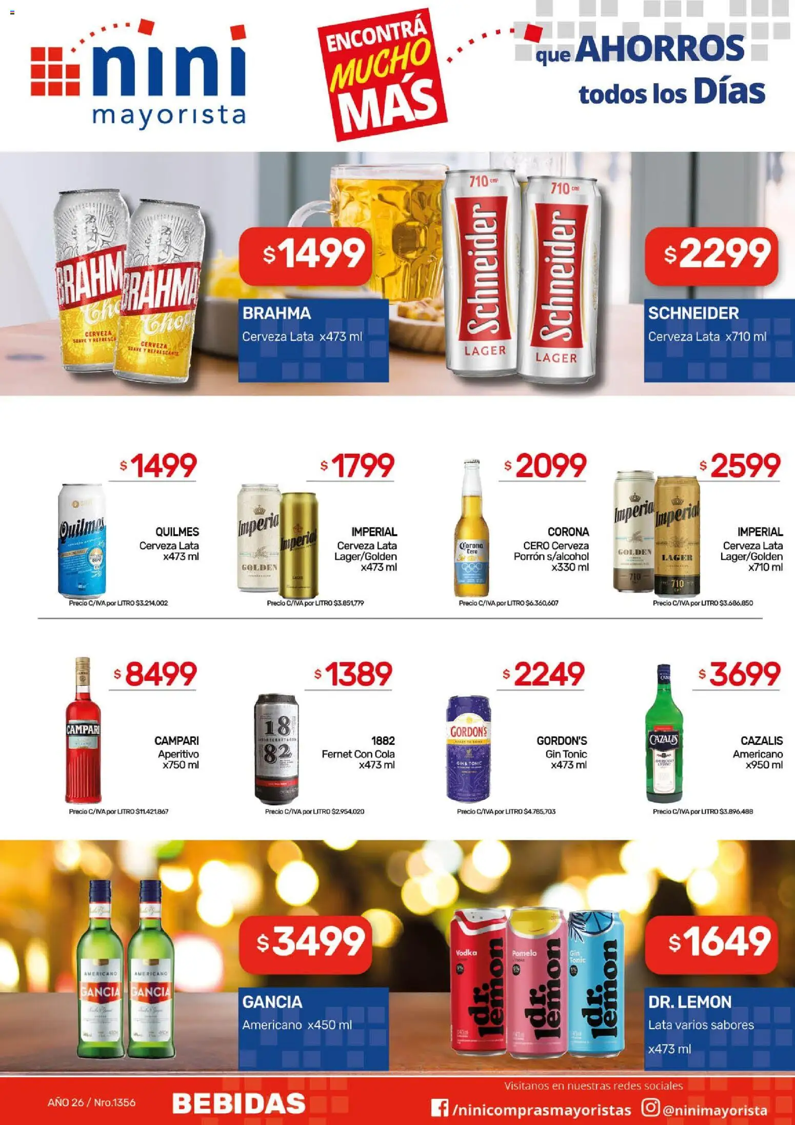 NINI Mayorista ofertas │ válido desde el 20.04.2026 | Página: 15 | Productos: Vodka, Gin, Fernet, Pomelo