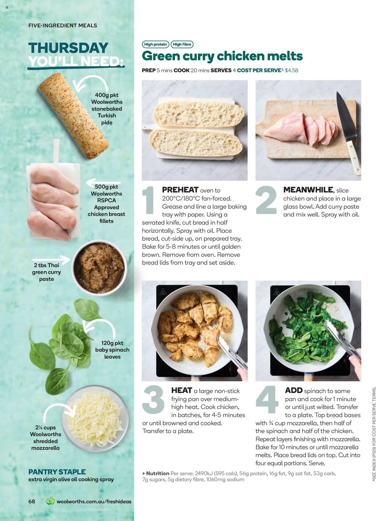 Woolworths catalogue - valid from 01.10.2025 | Page: 68 | Products: Curry, Bread, Spinach, Oven